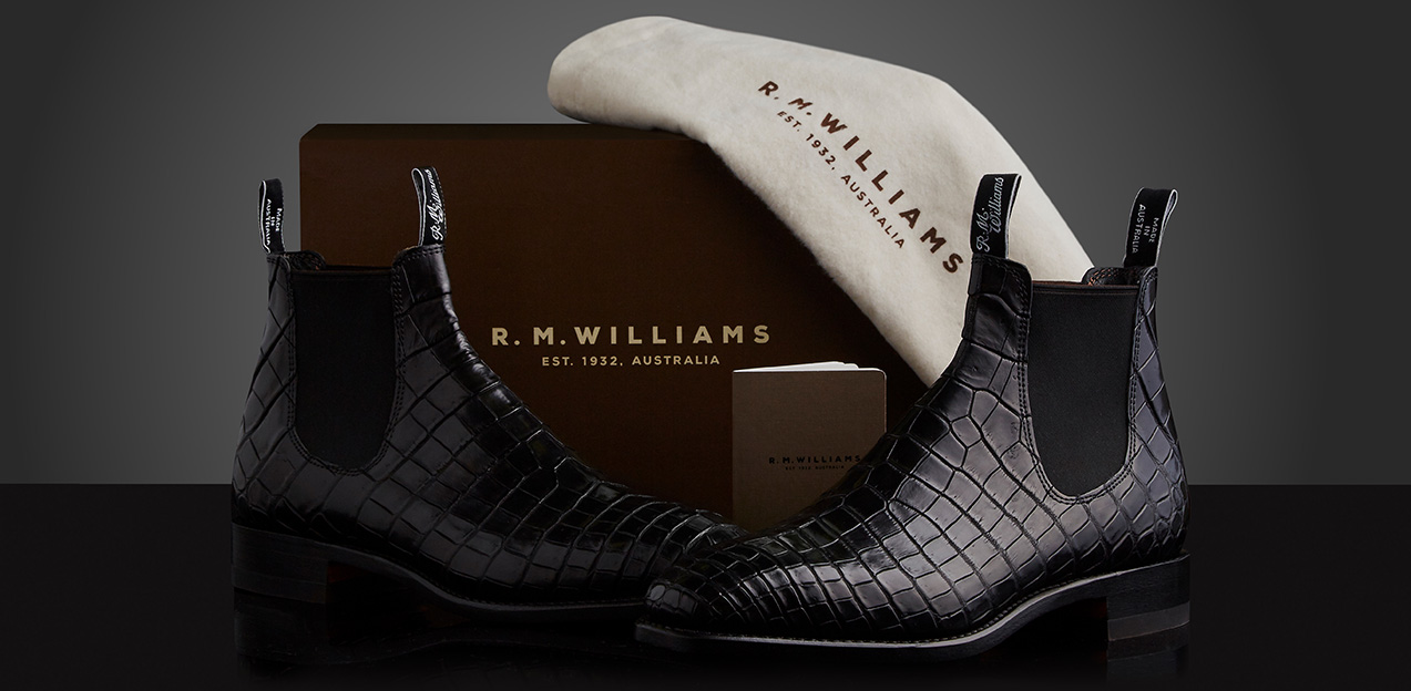R.M Williams Pty Ltd: Proudly introducing our crocodile boot