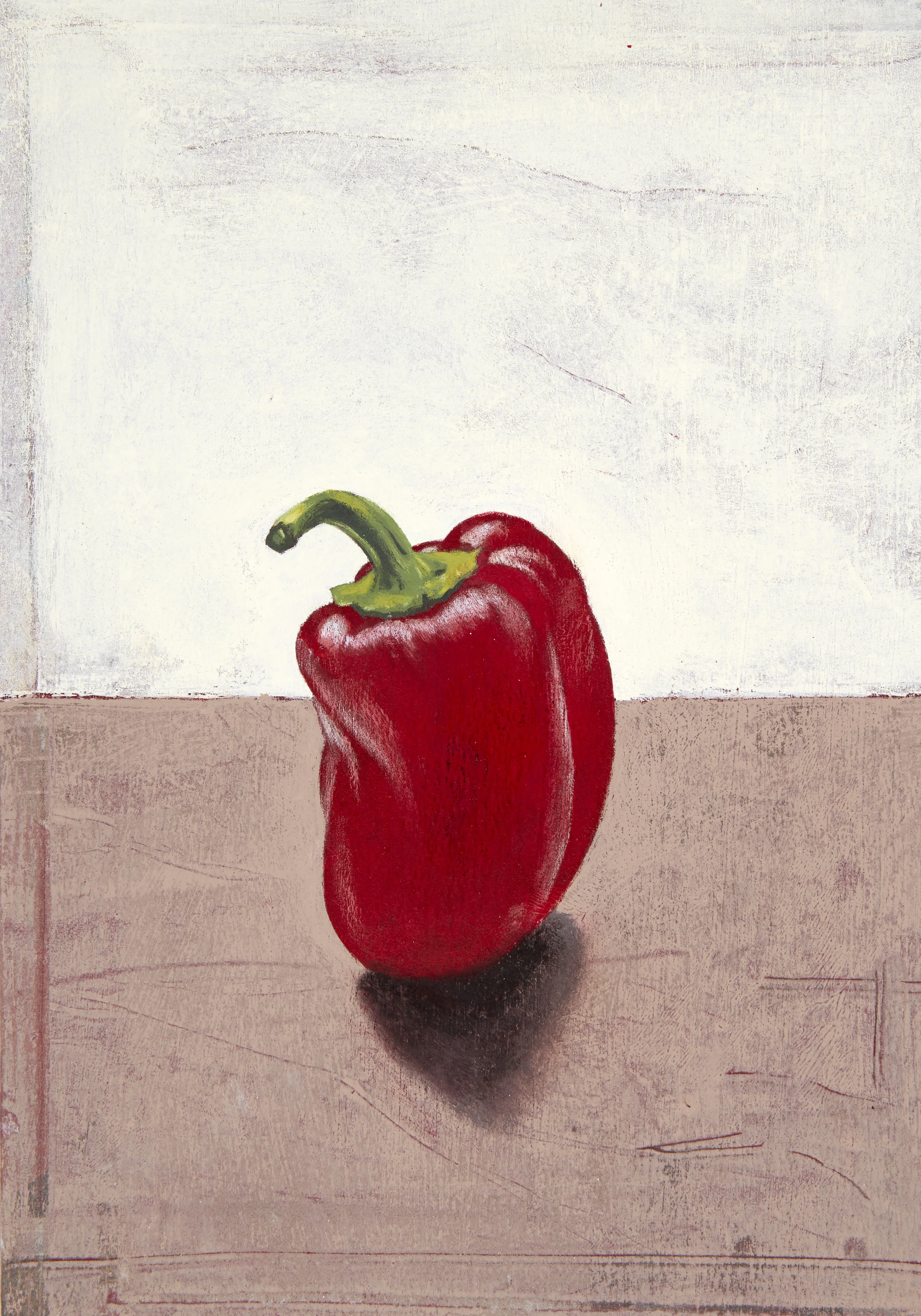 Still Life - Red Pepper – acrylic on board