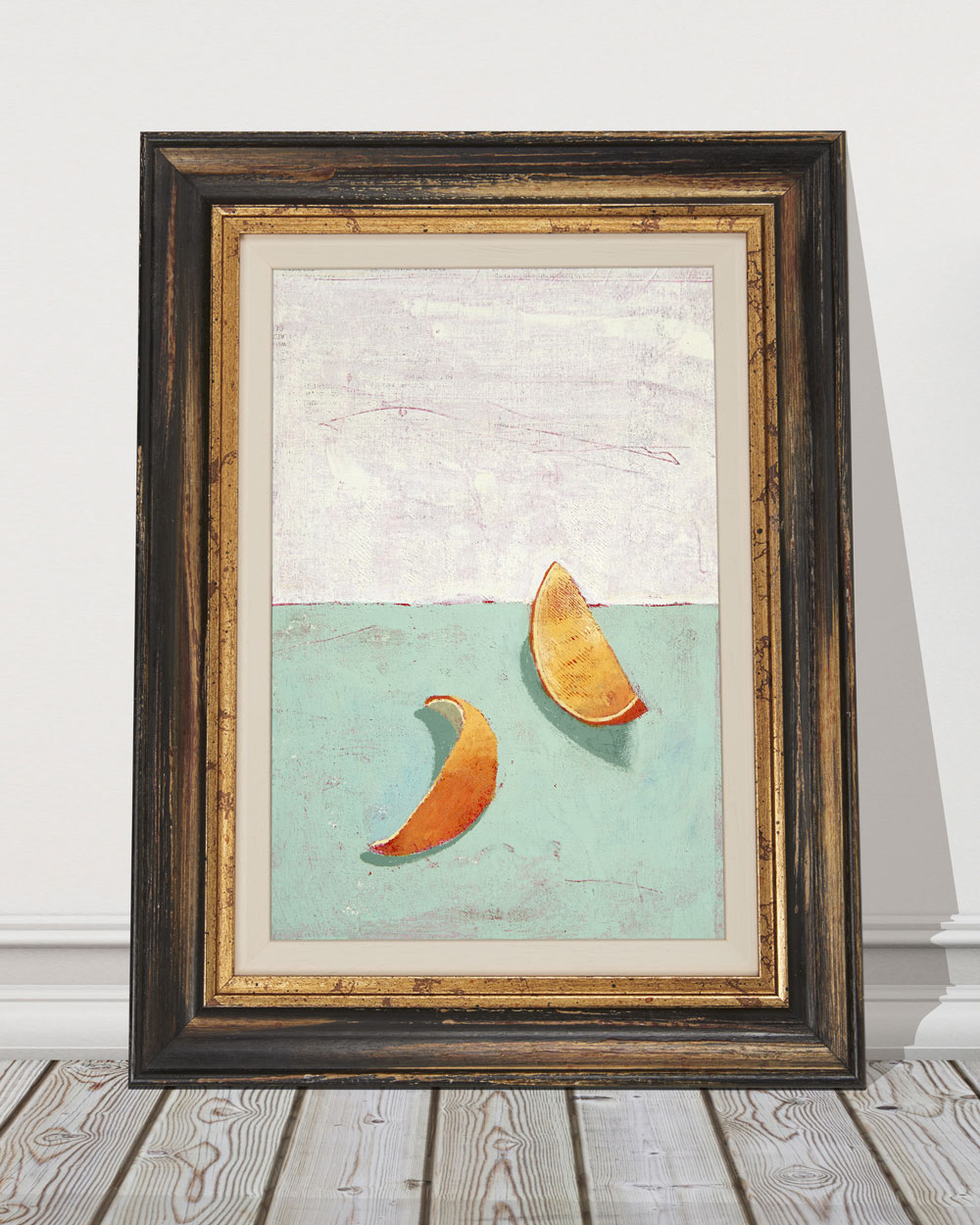 Still Life: Two Orange Peel Segments
