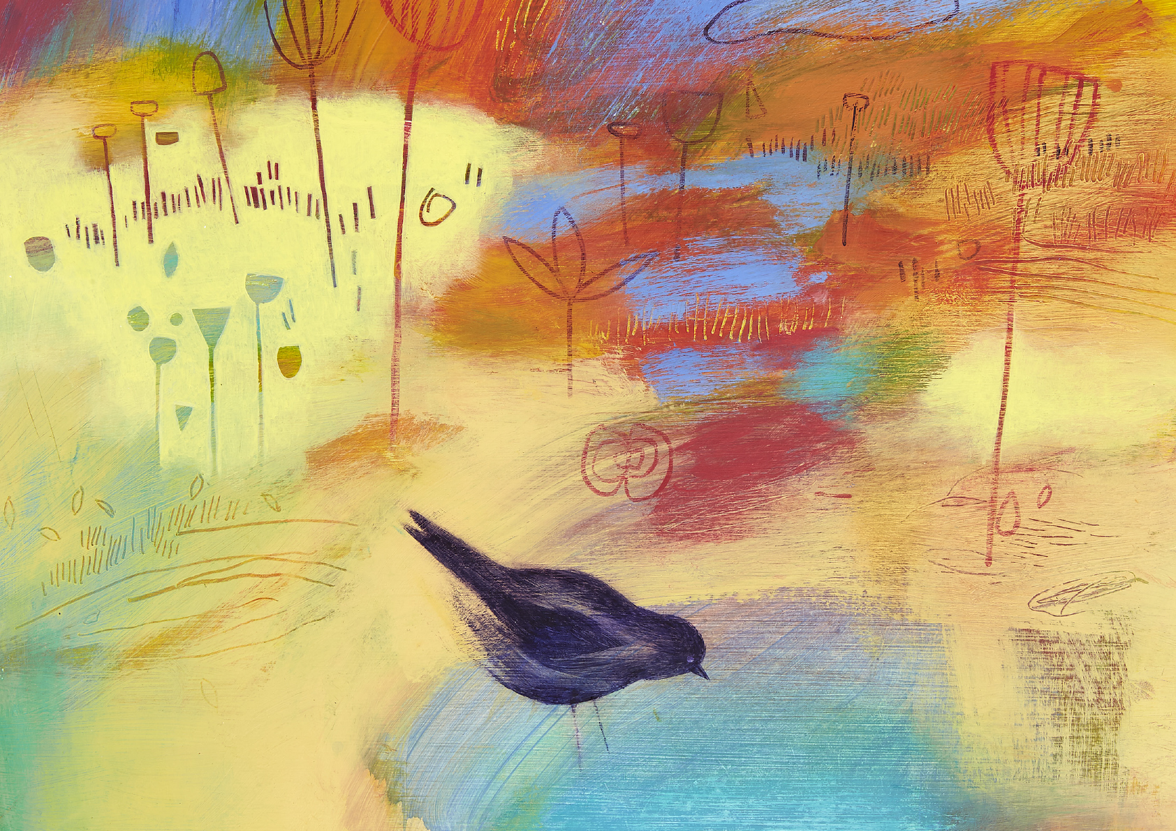 DavidLyonArtJustOneBlackbirdArtCalendar2019