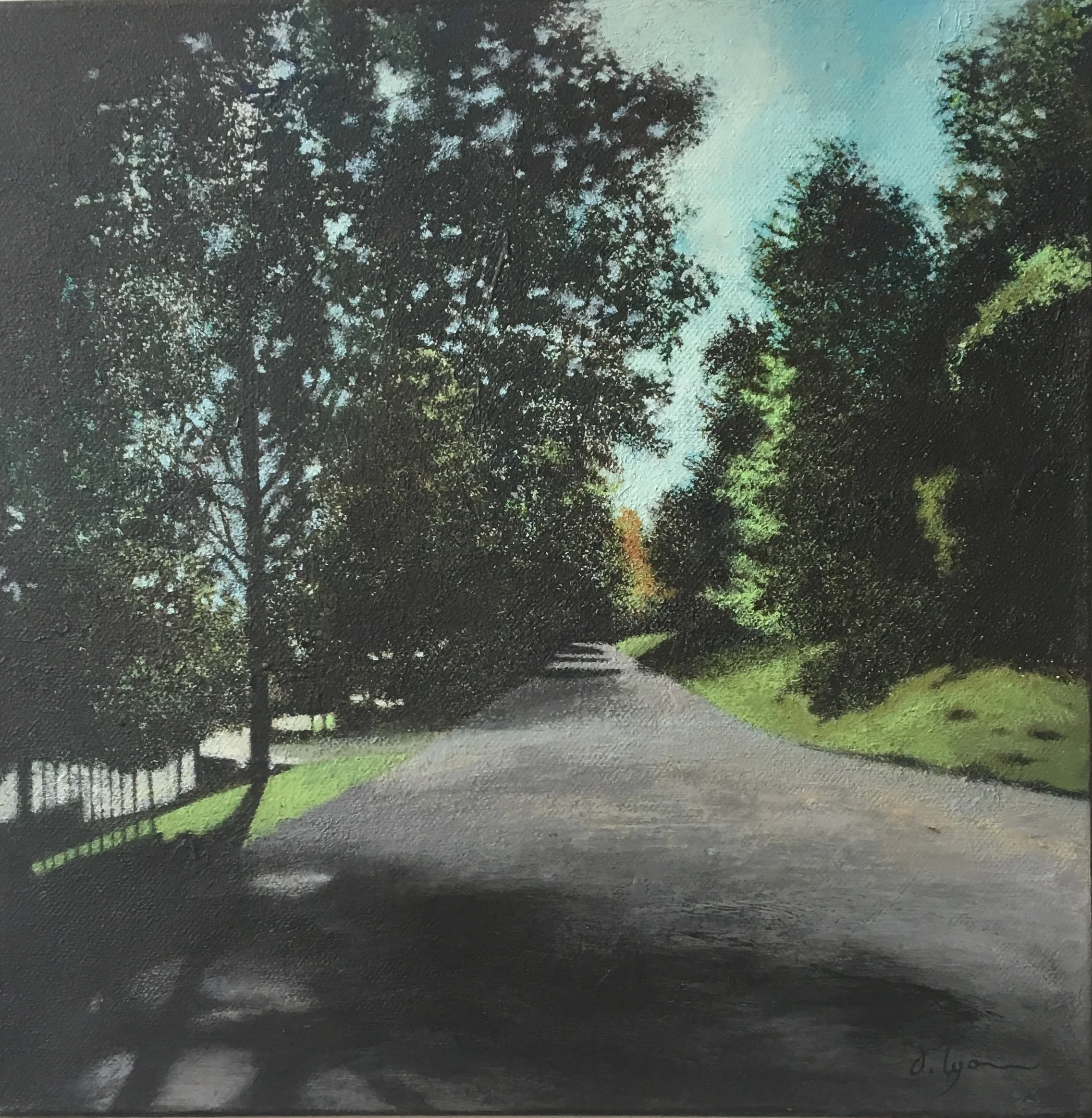 Roundhay Park: The Path Beside The Big Lake - Acrylic on Canvas