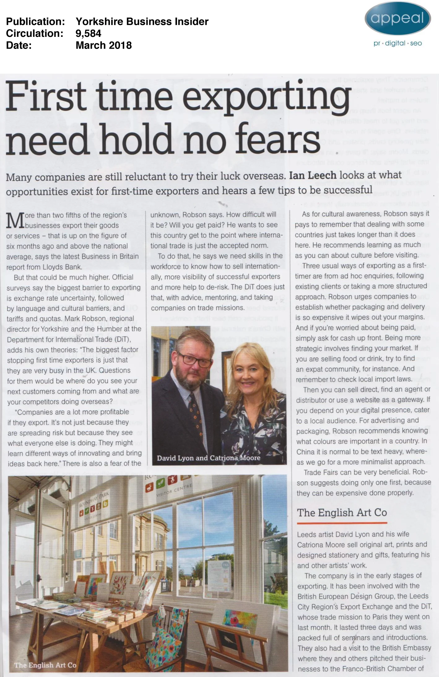 YORKSHIRE BUSINESS INSIDER - MARCH 2018 1/2