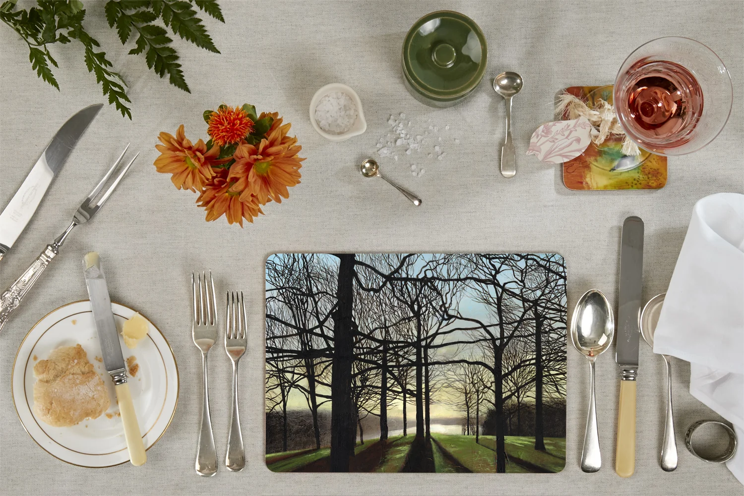 Tablemats Just One Blackbird set of 4 — The ENGLISH ART Co.