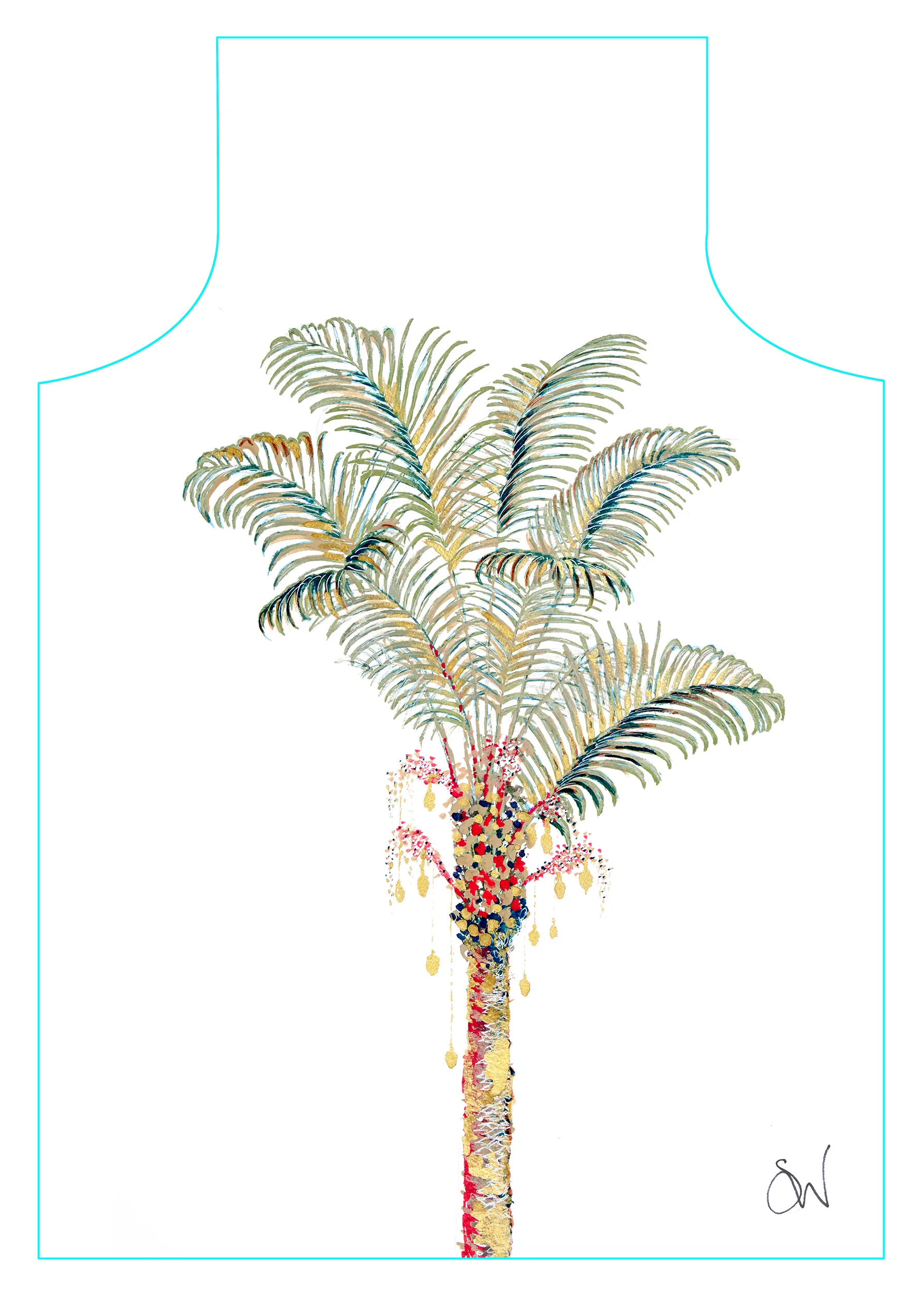 Apron - Palm Down Dear by Samantha Ward Art