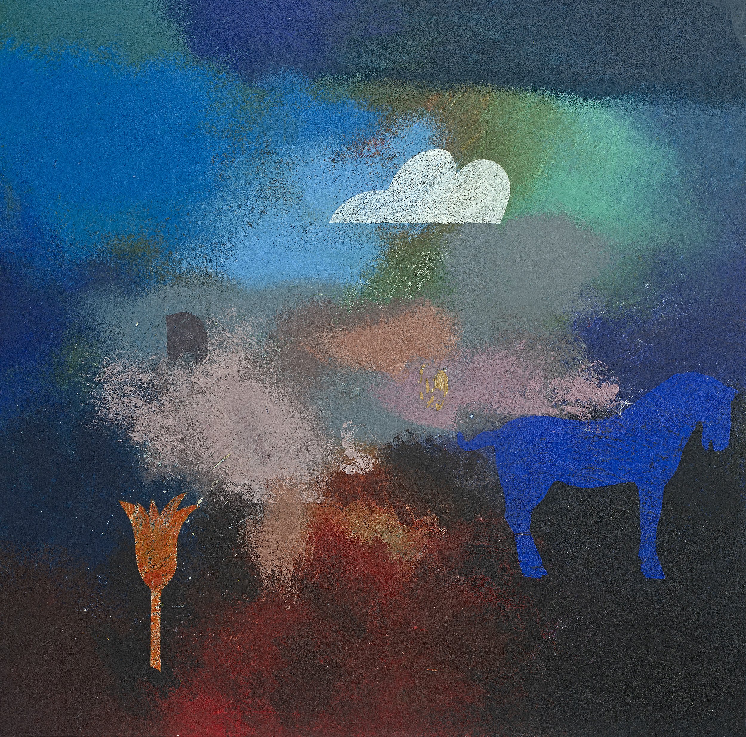 NEW - The Blue Horse by David Lyon - Original, Acrylic on Board