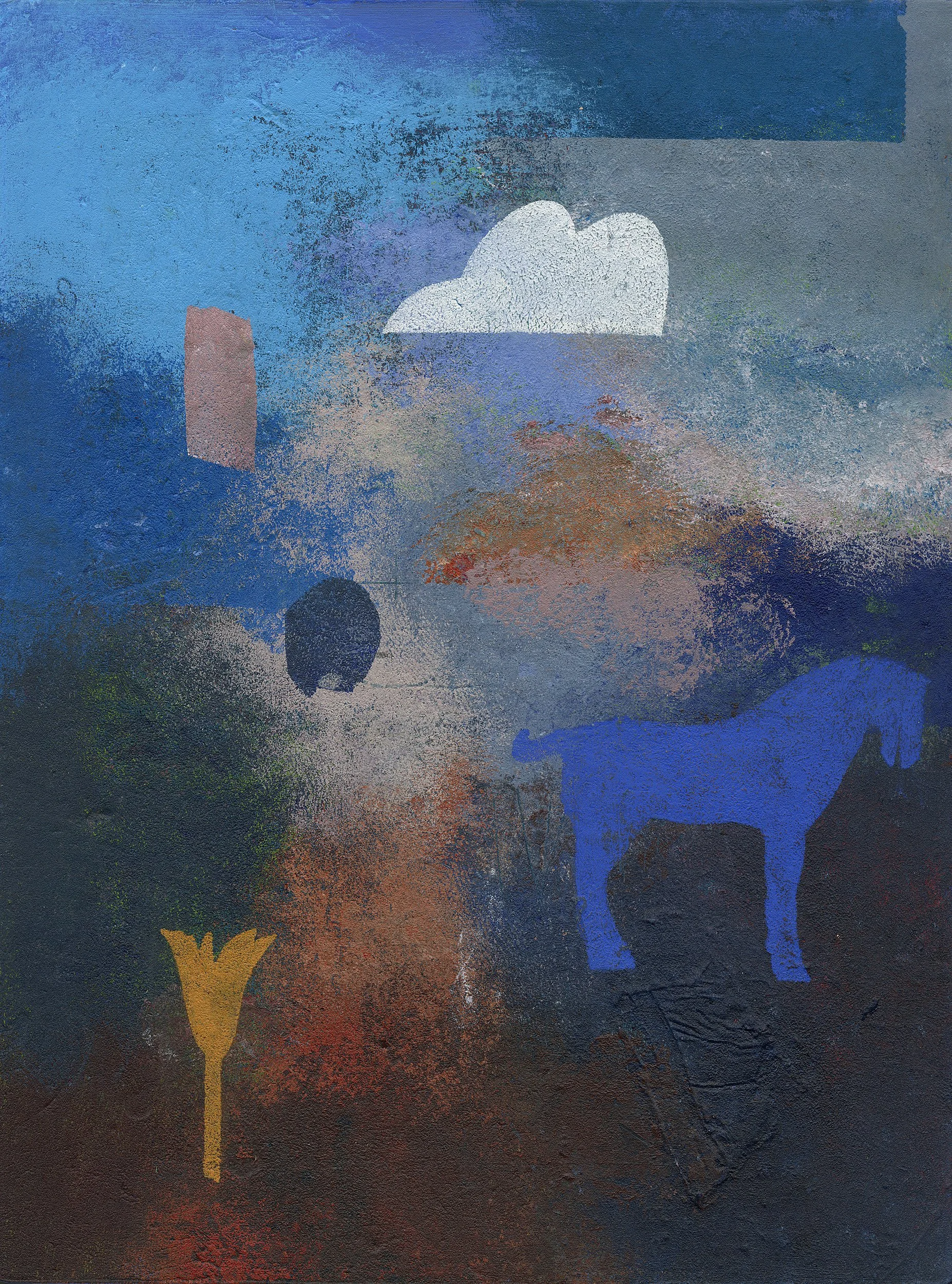 NEW - The Blue Horse (Small) by David Lyon - Original, Acrylic on Board
