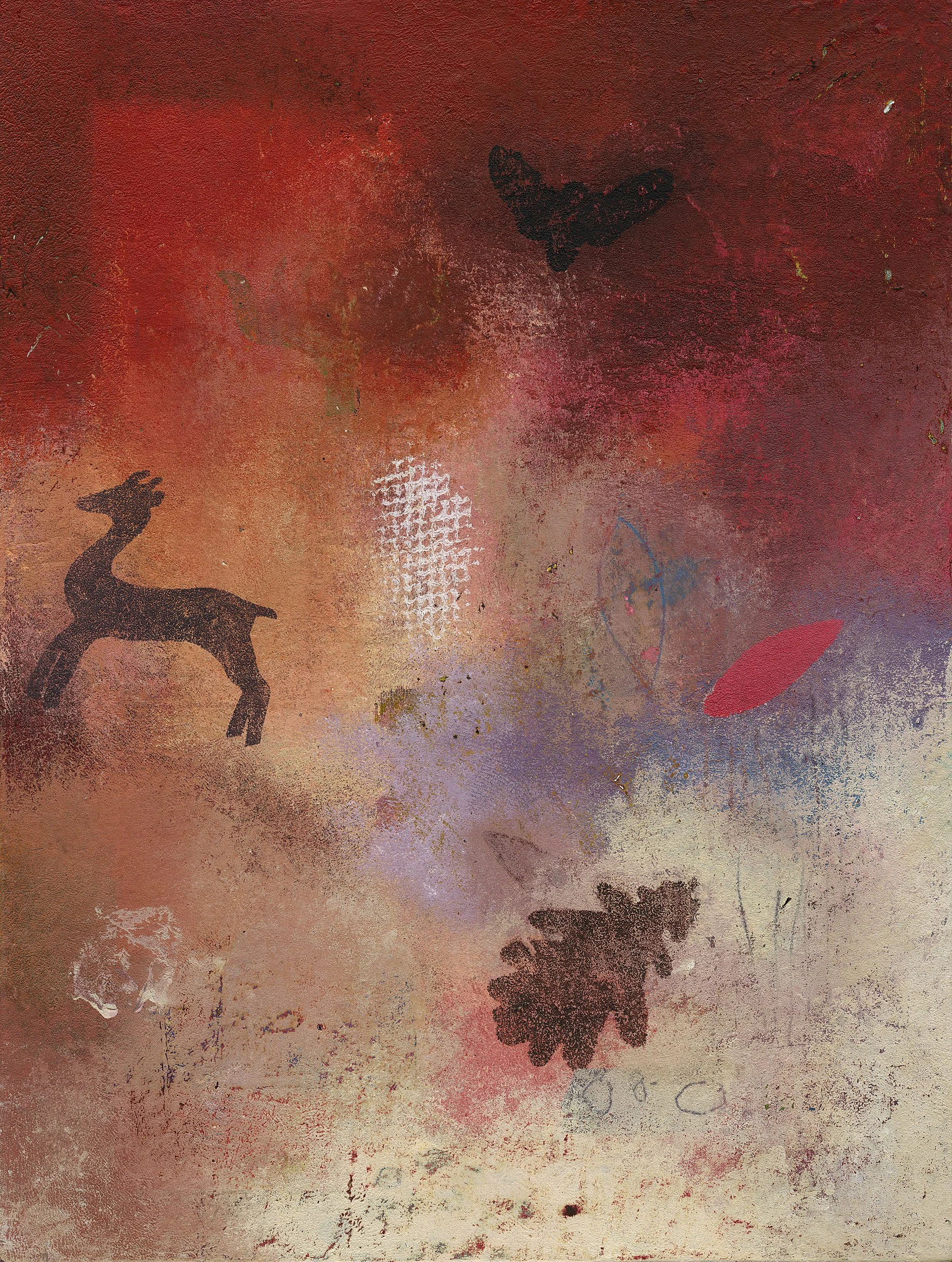 NEW - Deer Moth Leaf by David Lyon - Original, Acrylic on Board