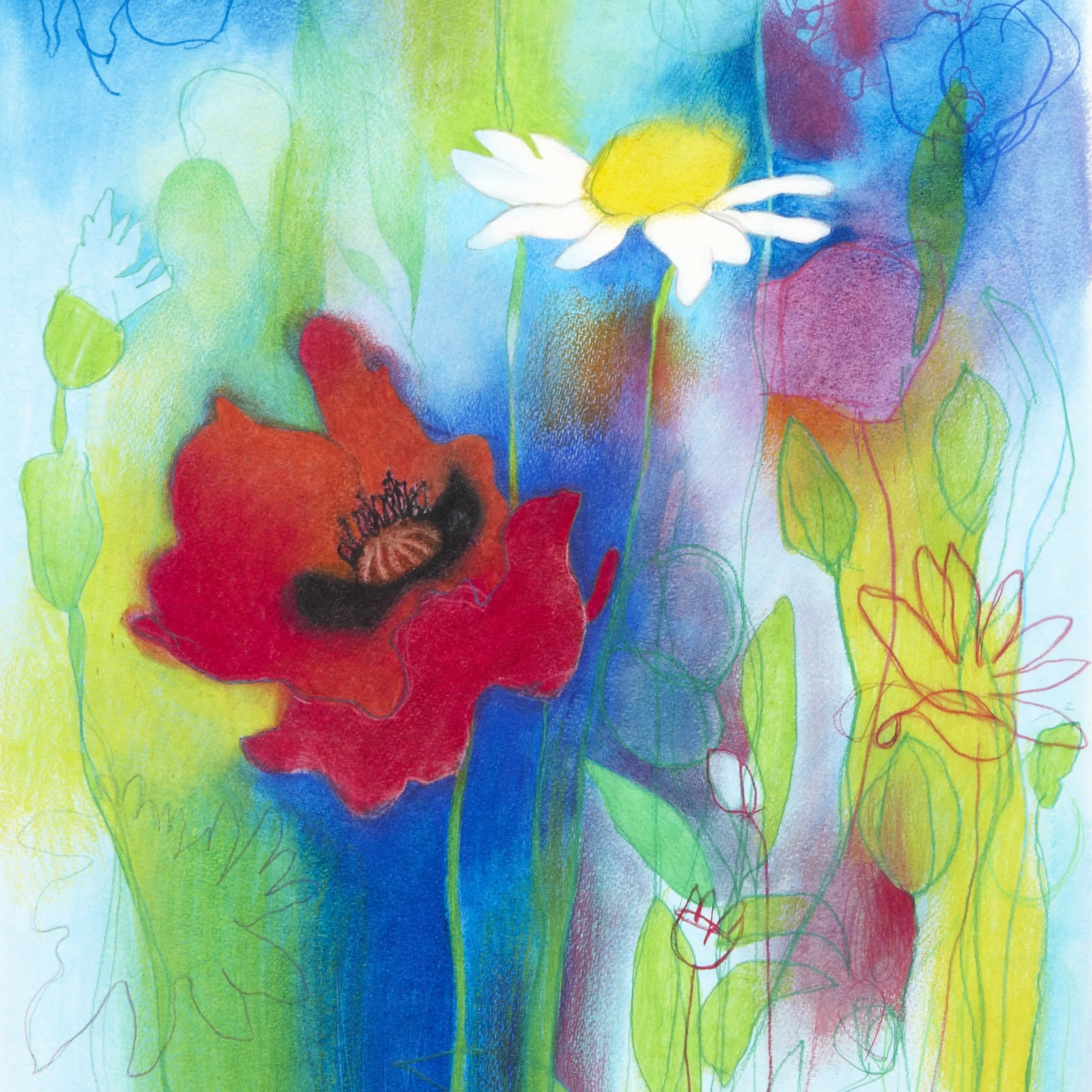 SALE - Wildflowers iv, by David Lyon, Print, Unframed