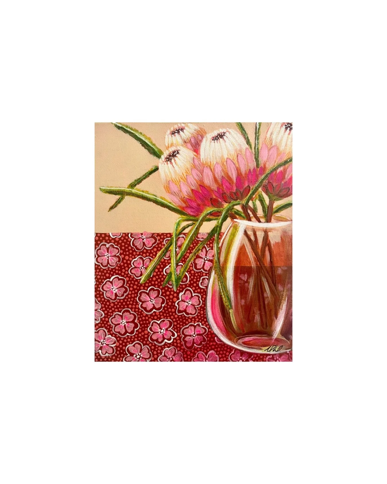 SOLD

Boho Protea
25x30cm acrylic on canvas

Thank you to Corey and @bluethumbart 

#acrylicpainting #stilllife #stilllifepainting #floralart #flowerart #flowerpainting #lilium #lily #orientallilies #artofinstagram #artforyourwalls #artwork #artworko