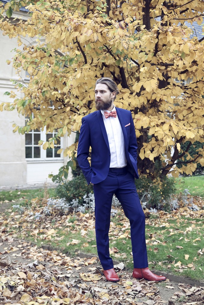 L'apiéceur Costume 2 pièces ELLSWORTH en tissu laine et mohair 770€ / chemise sur-mesure 120€
