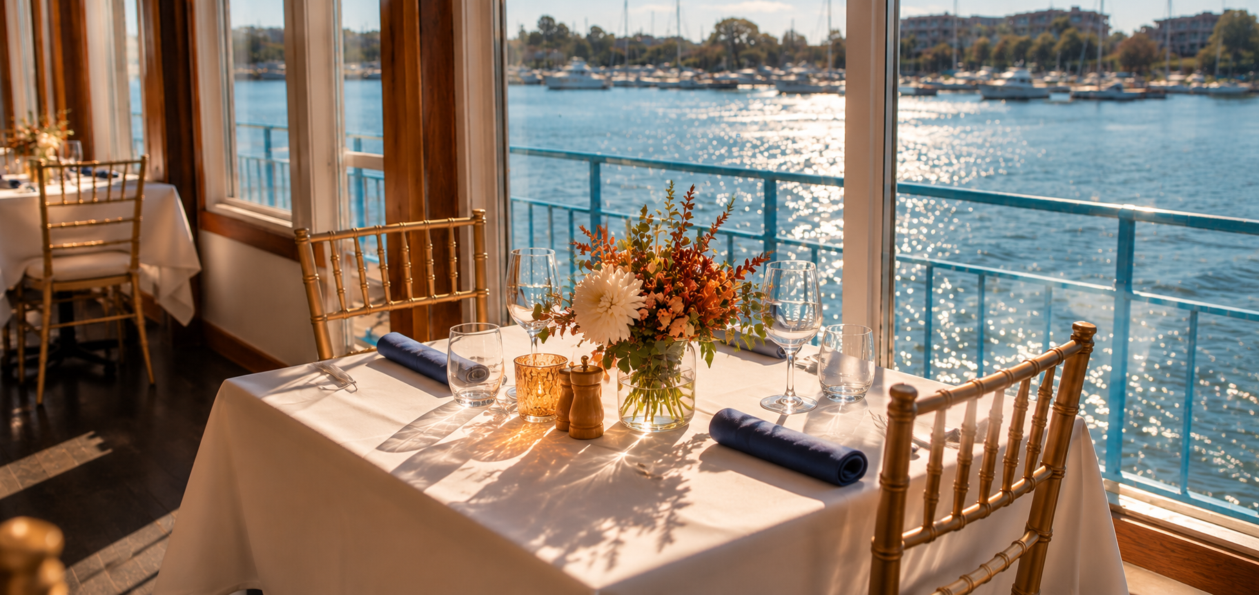 Sunlit Waterfront Autumn Dining Table.png