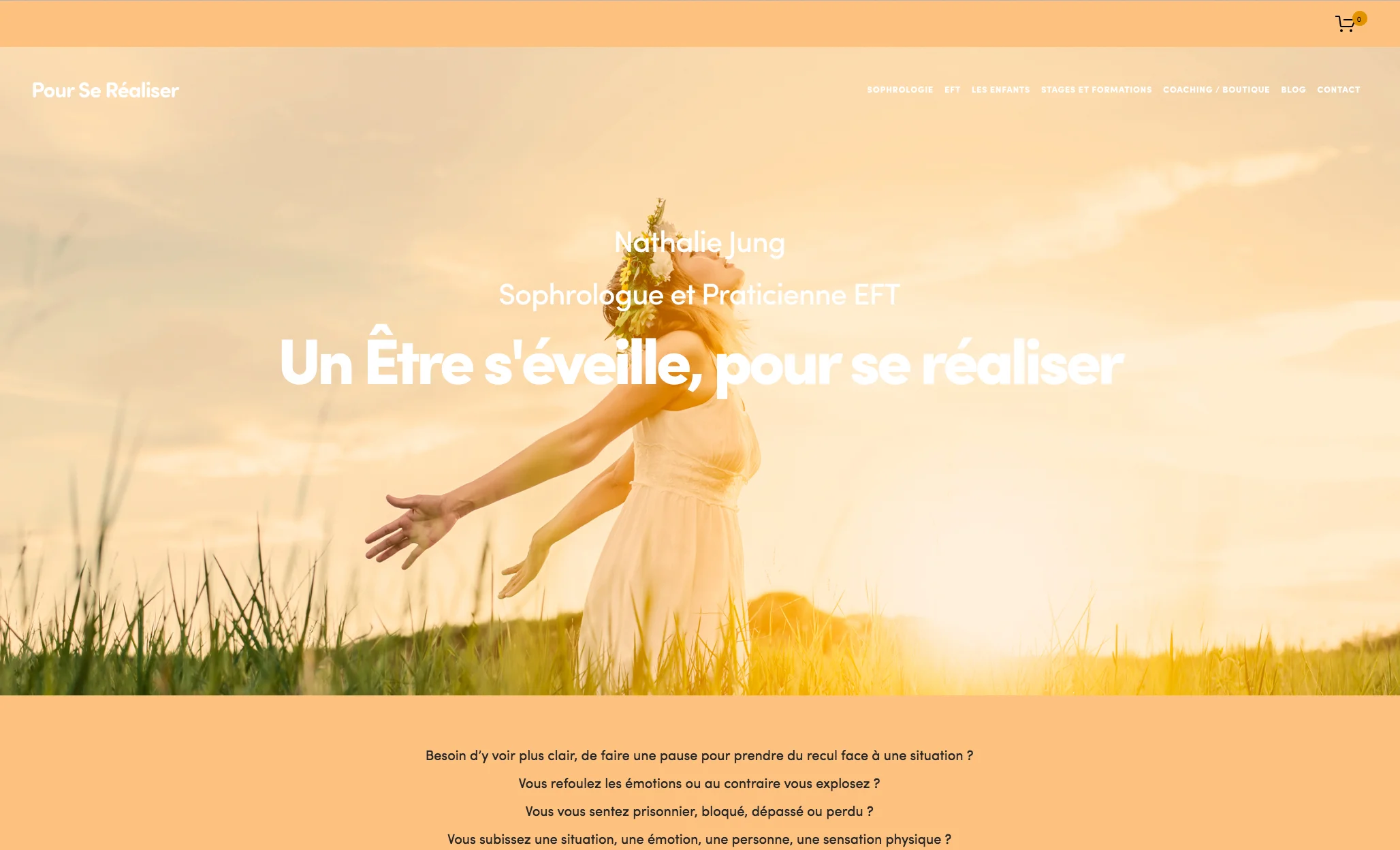 Site Internet (Refonte Complète) et Boutique en ligne - Production des Relaxations guidées. Pour se Réaliser - Nathalie Jung