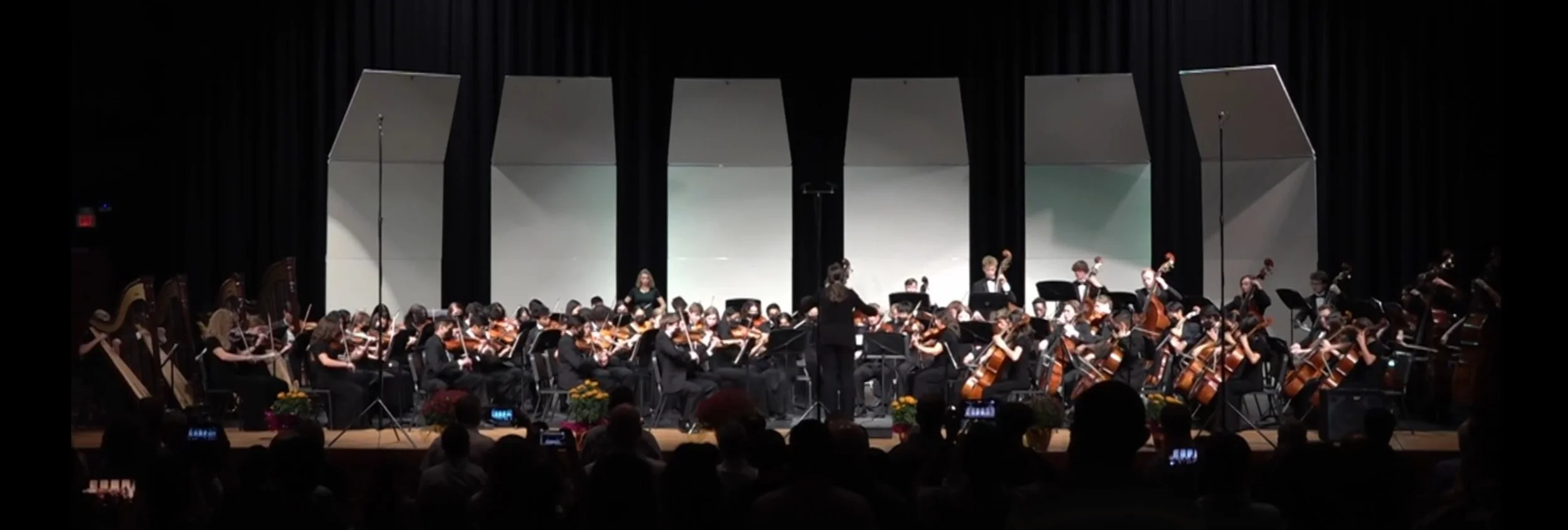 Combined string and chamber orchestras