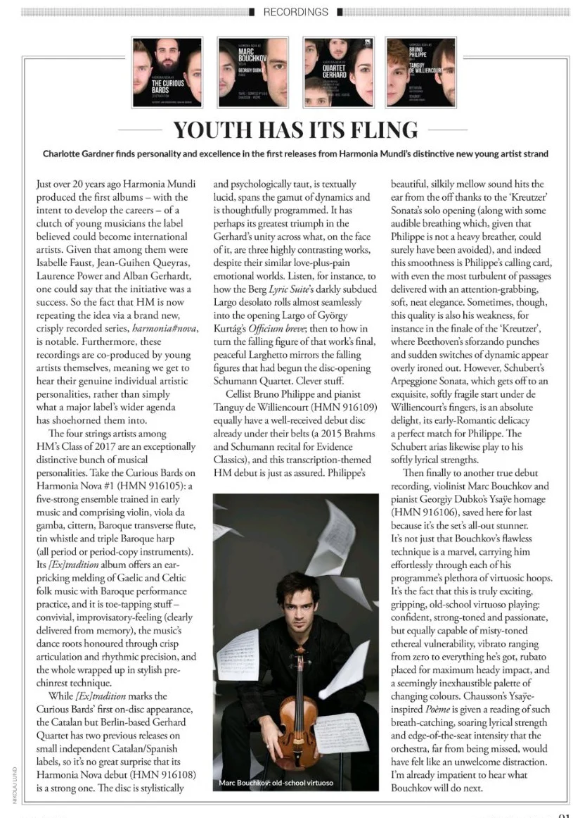Charlotte Gardner, The Strad Review of the CD