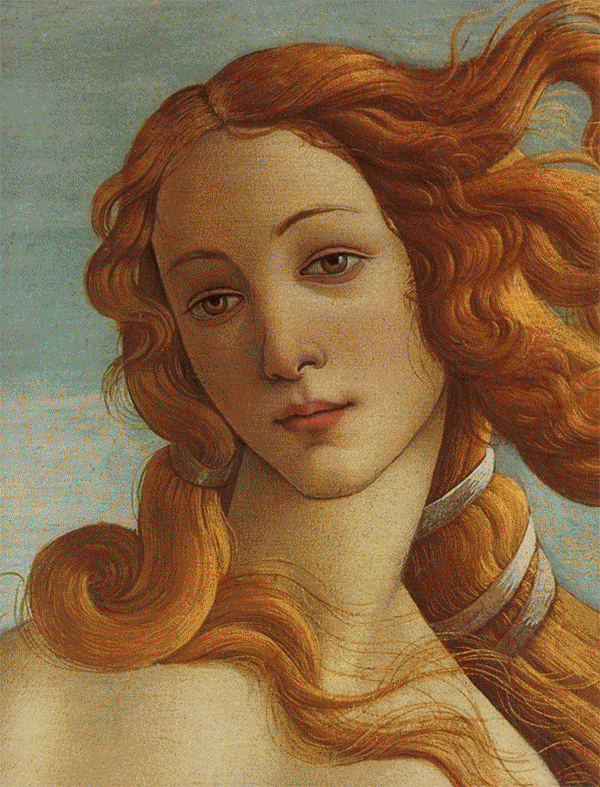 Sandro Botticelli's Venus, "The Birth of Venus" #Taken fRom Giphy.com