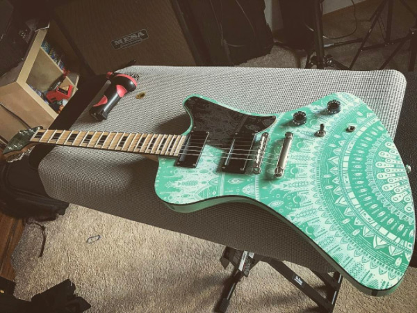 Whoaaaaa the nice folks at @burntaxe etched a Hyperion for me! Ryan "Fluff" Bruce - Riffs & Beards