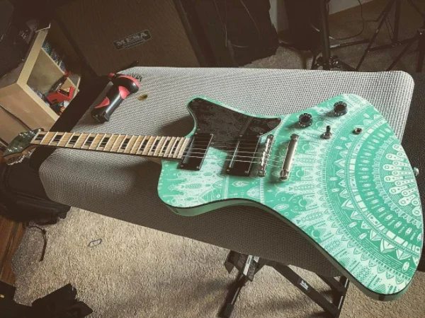 Whoaaaaa the nice folks at @burntaxe etched a Hyperion for me! Ryan "Fluff" Bruce - Riffs & Beards