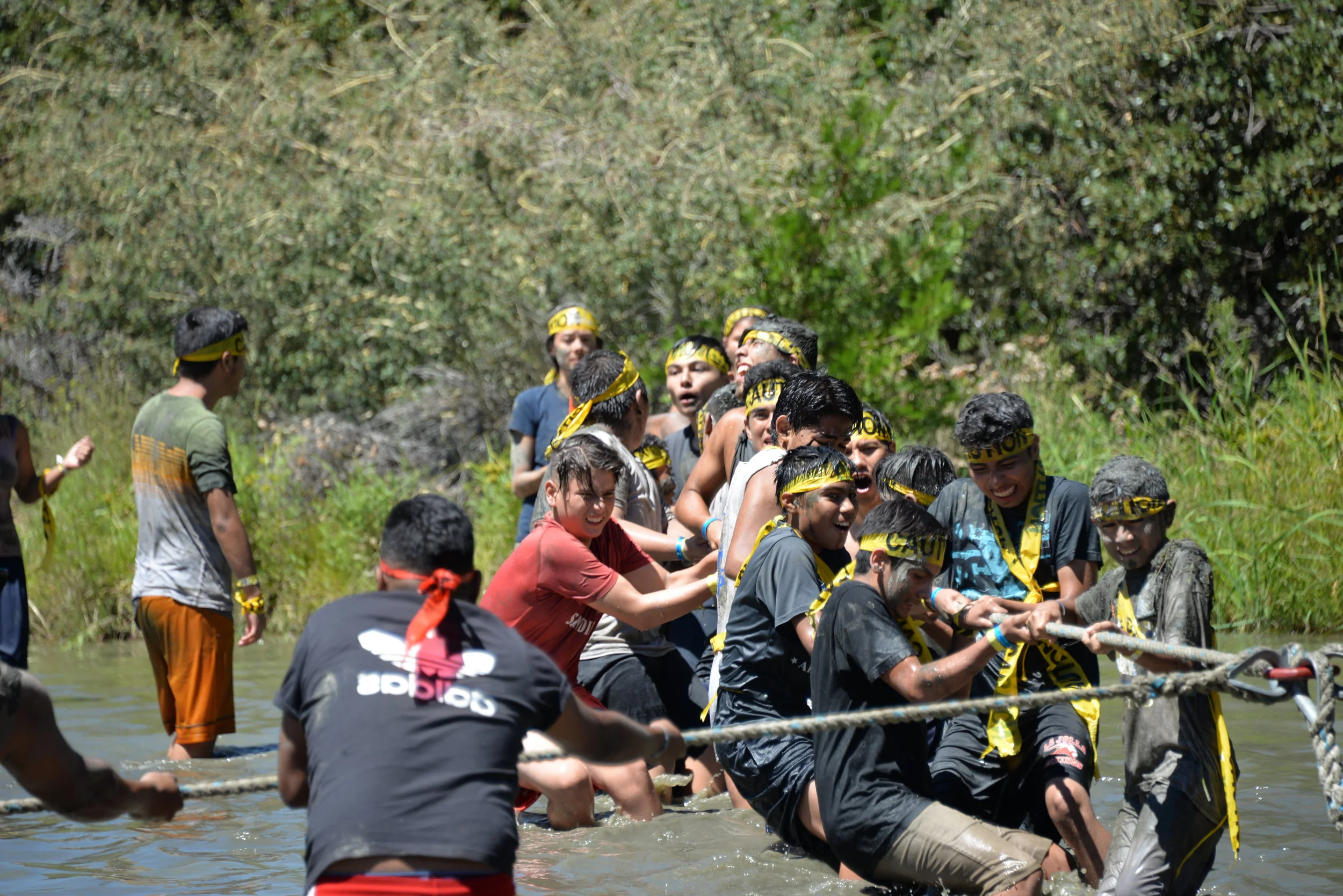 Team Building Exercise at Leadership Camp