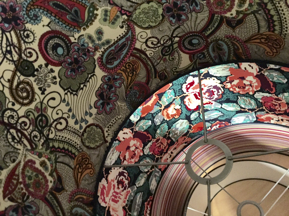 paisley flowers stripes lights