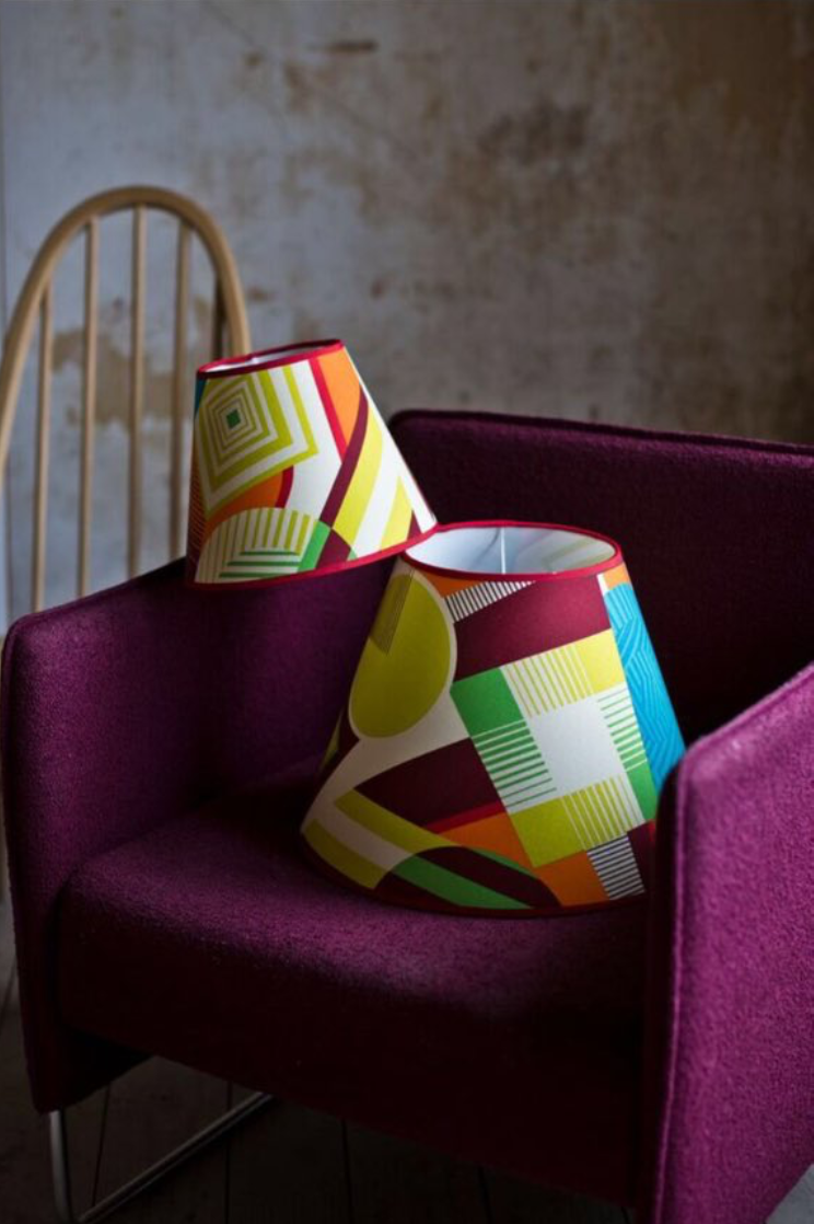 colourful lampshades