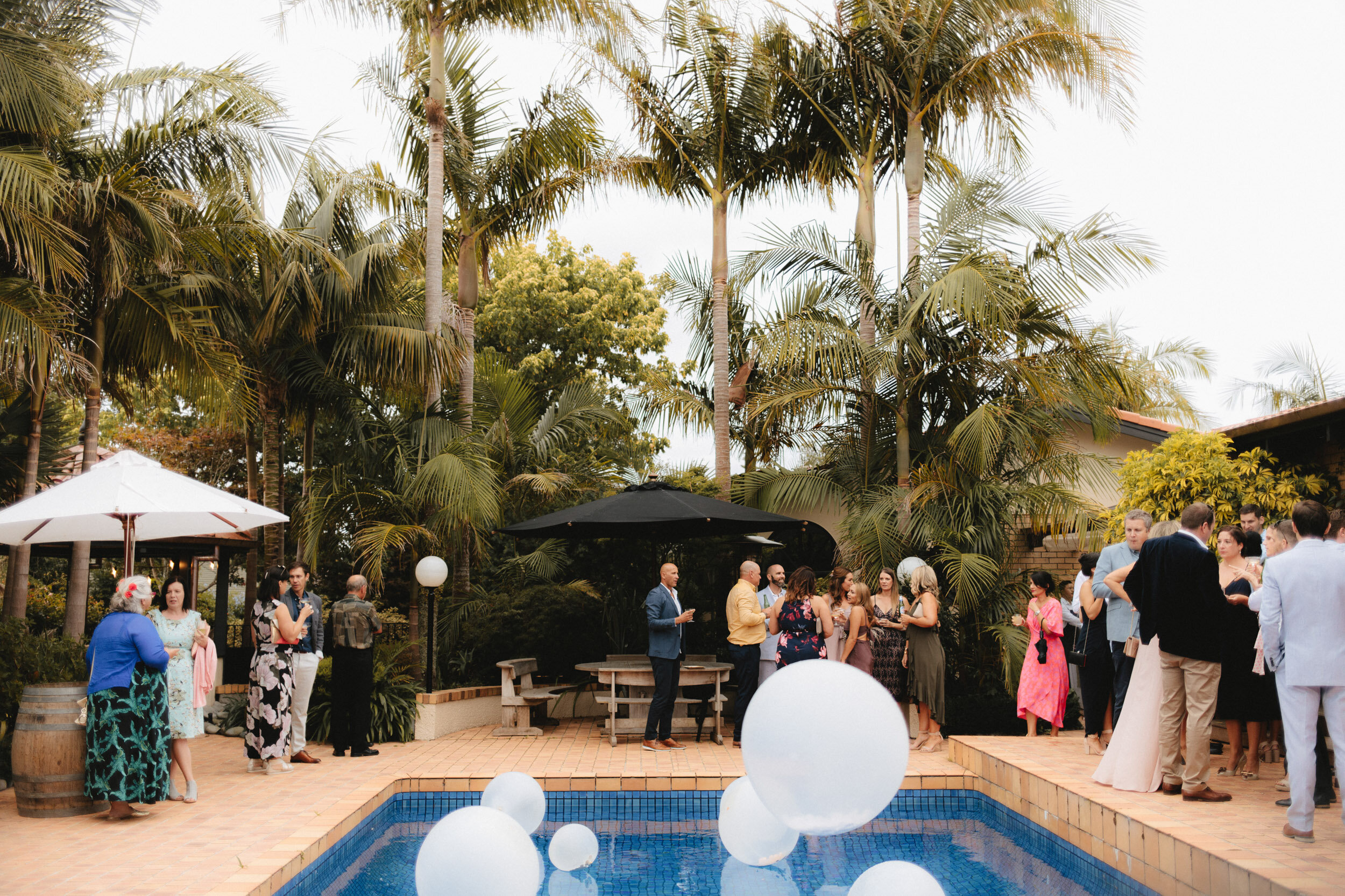 poolside wedding canapes