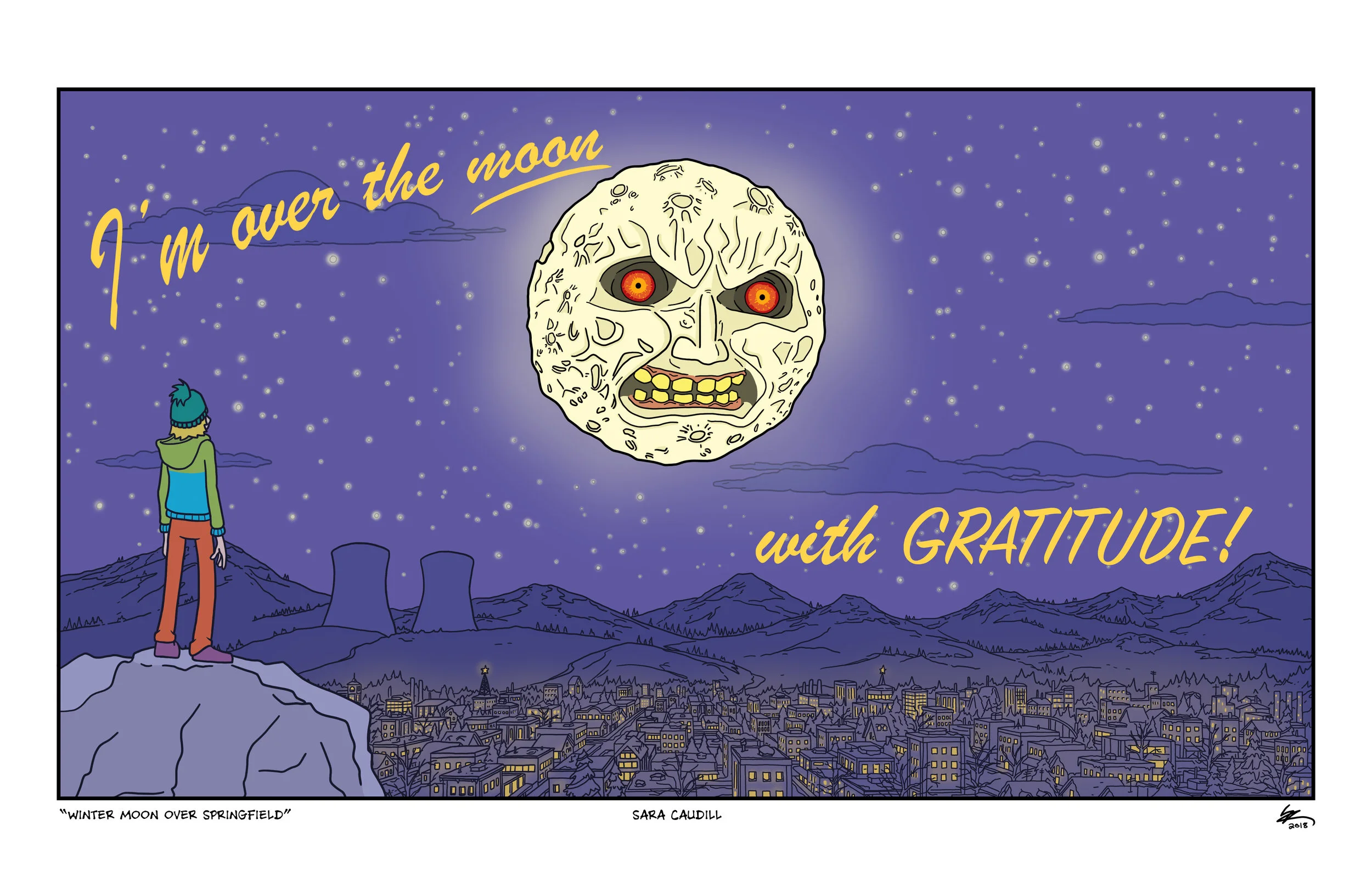 Winter Moon Over Springfield