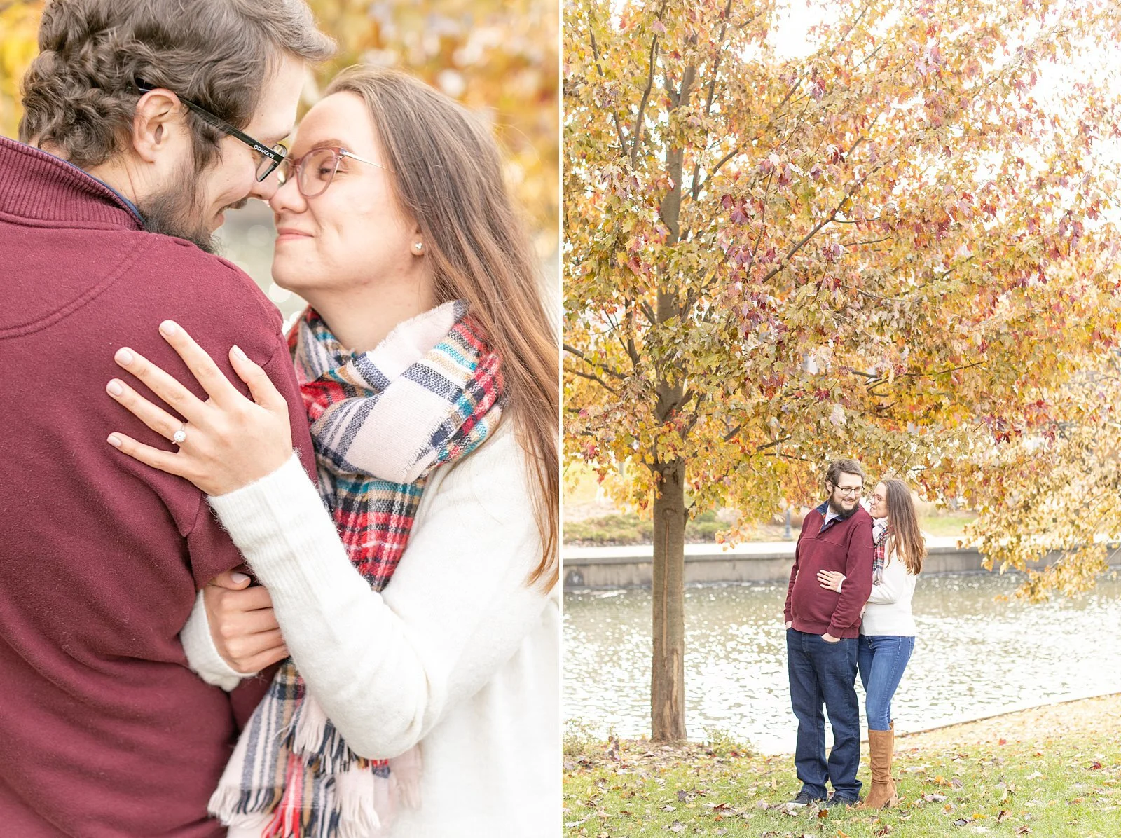 Kelly &amp; Jason | Fall Naperville Riverwalk Engagement Session