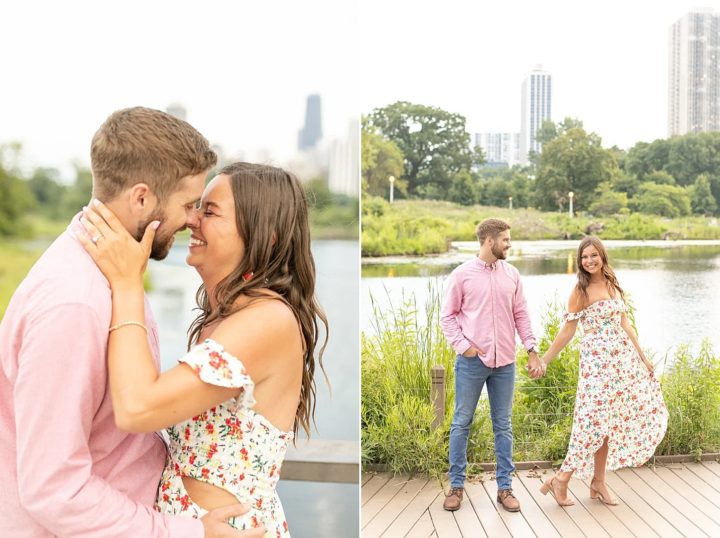 Kristie &amp; Connor | Wrigley Field and Lincoln Park Boardwalk Summer Engagement Session