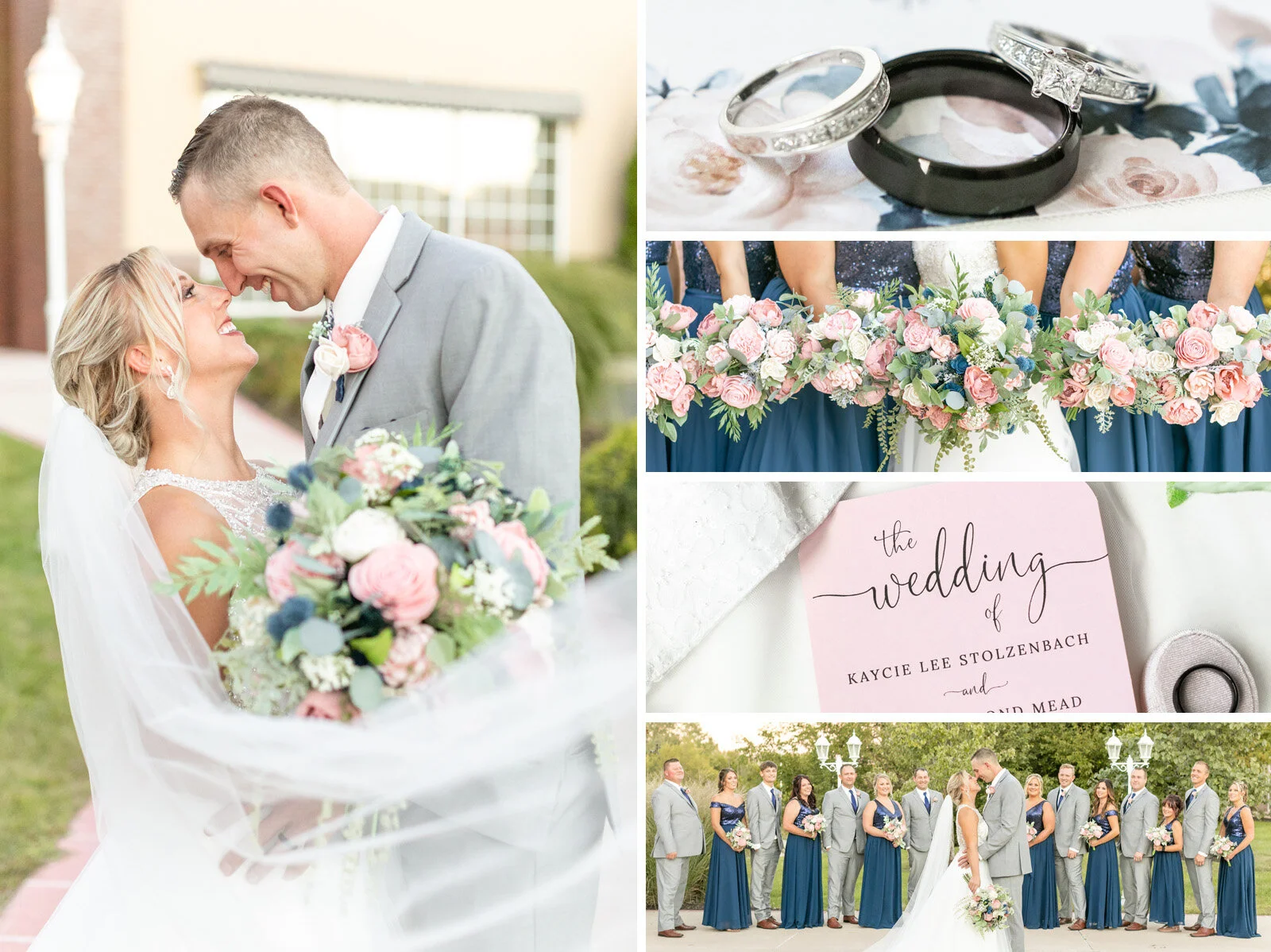 Kaycie &amp; Brad | Navy and Blush Wedding at Avalon Manor in Merrillville, Indiana
