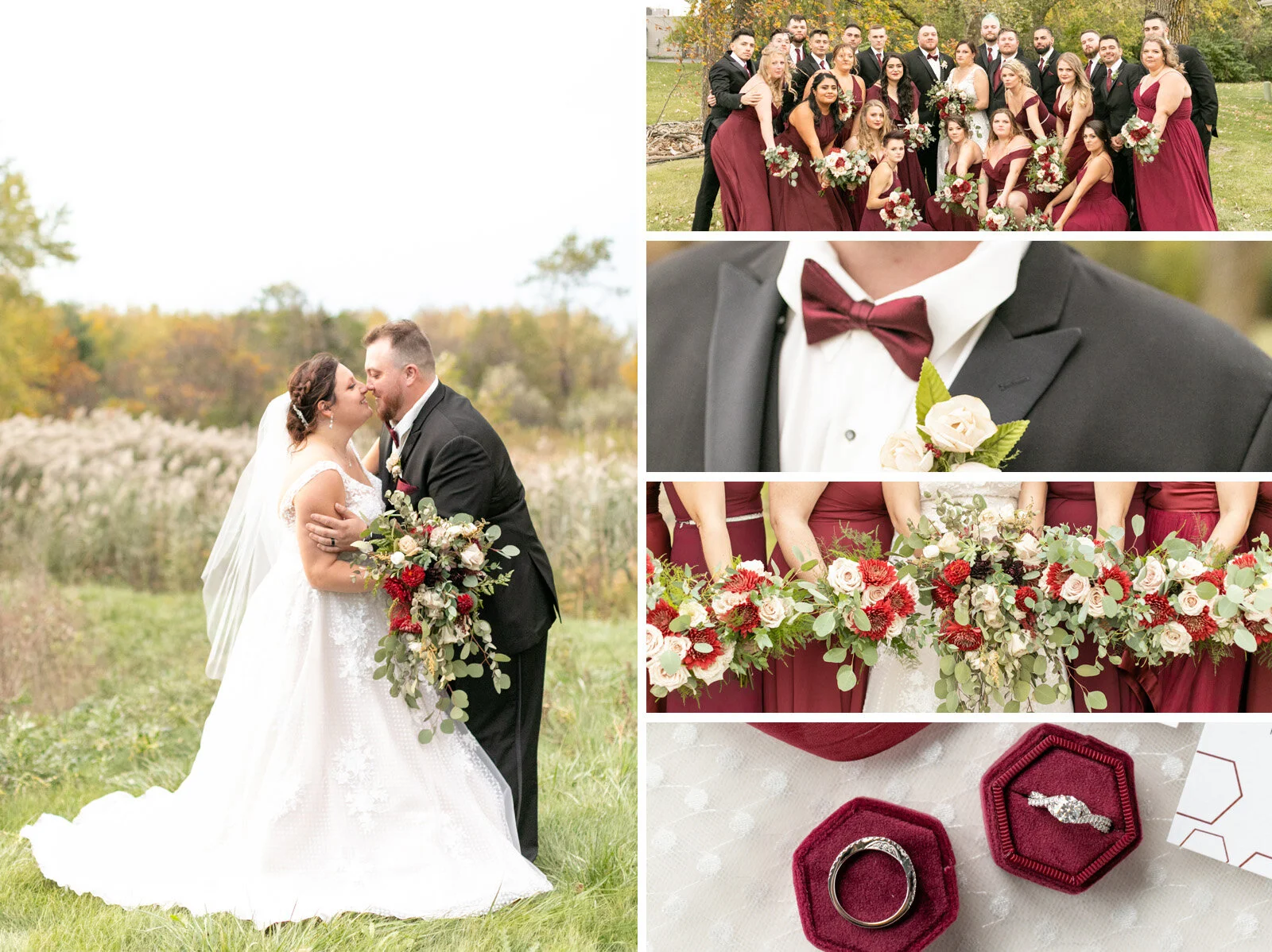Kristin &amp; Victor | Burgundy Fall Wedding at Avalon Manor in Merrillville, IN