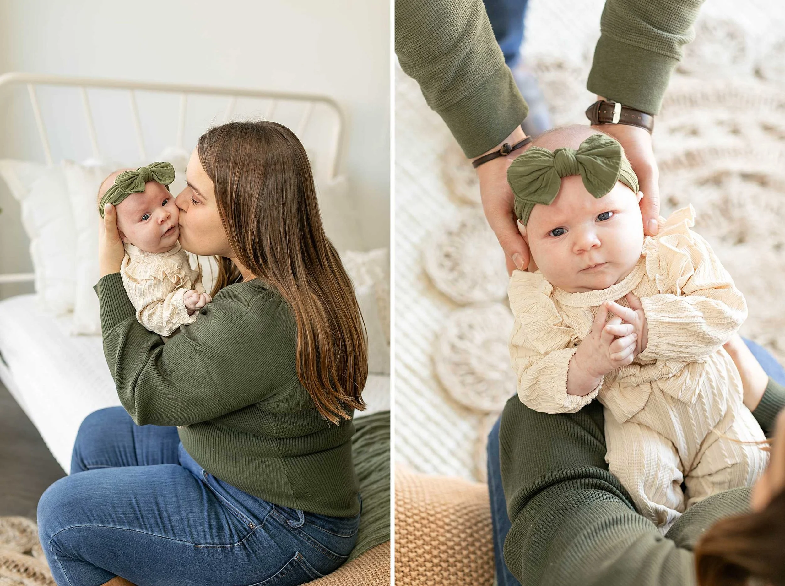 Neutral studio newborn session at studio 388 in kankakee illinois