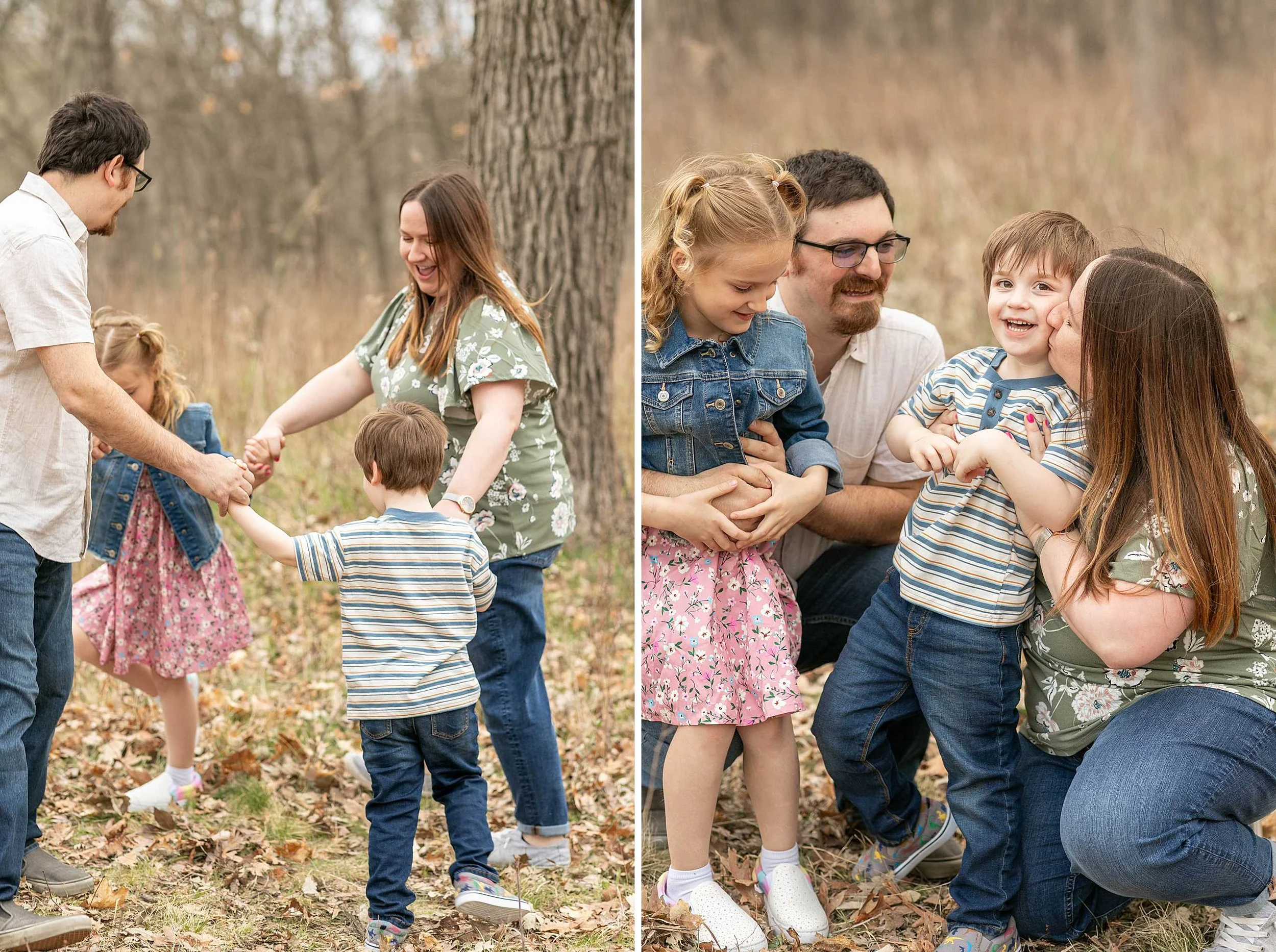 Playful Family Session at Goodenow Grove in Beecher, Illinois | The Lindley Family
