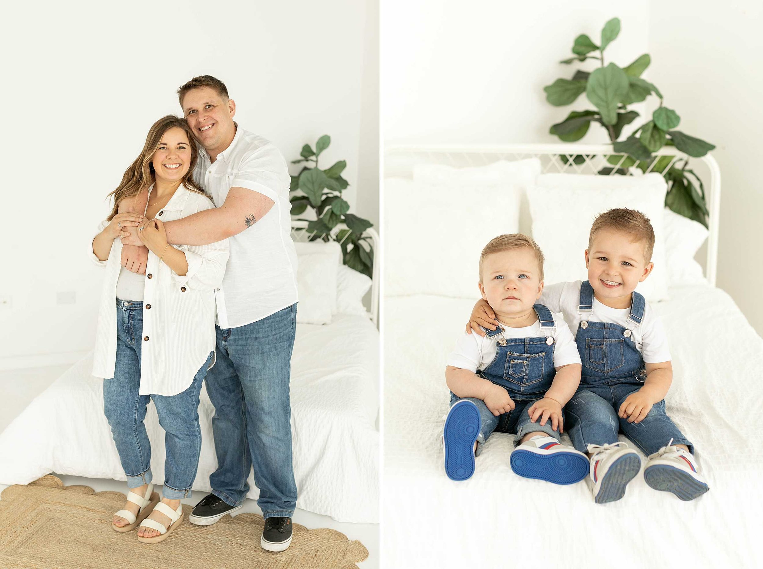 Denim studio family photos in manhattan illinois