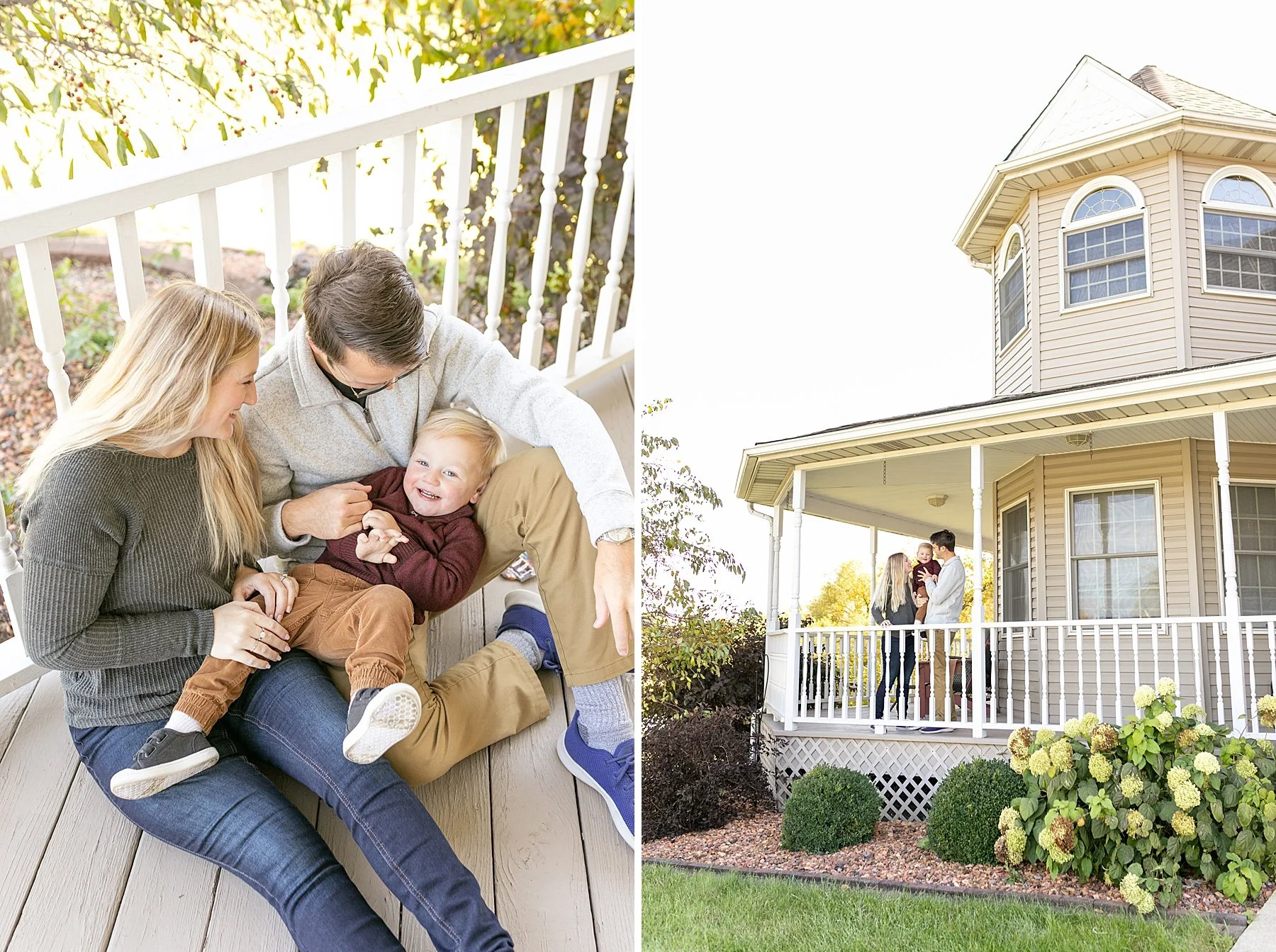Front Porch Snuggles - At Home Lifestyle Session with The Tanis Family