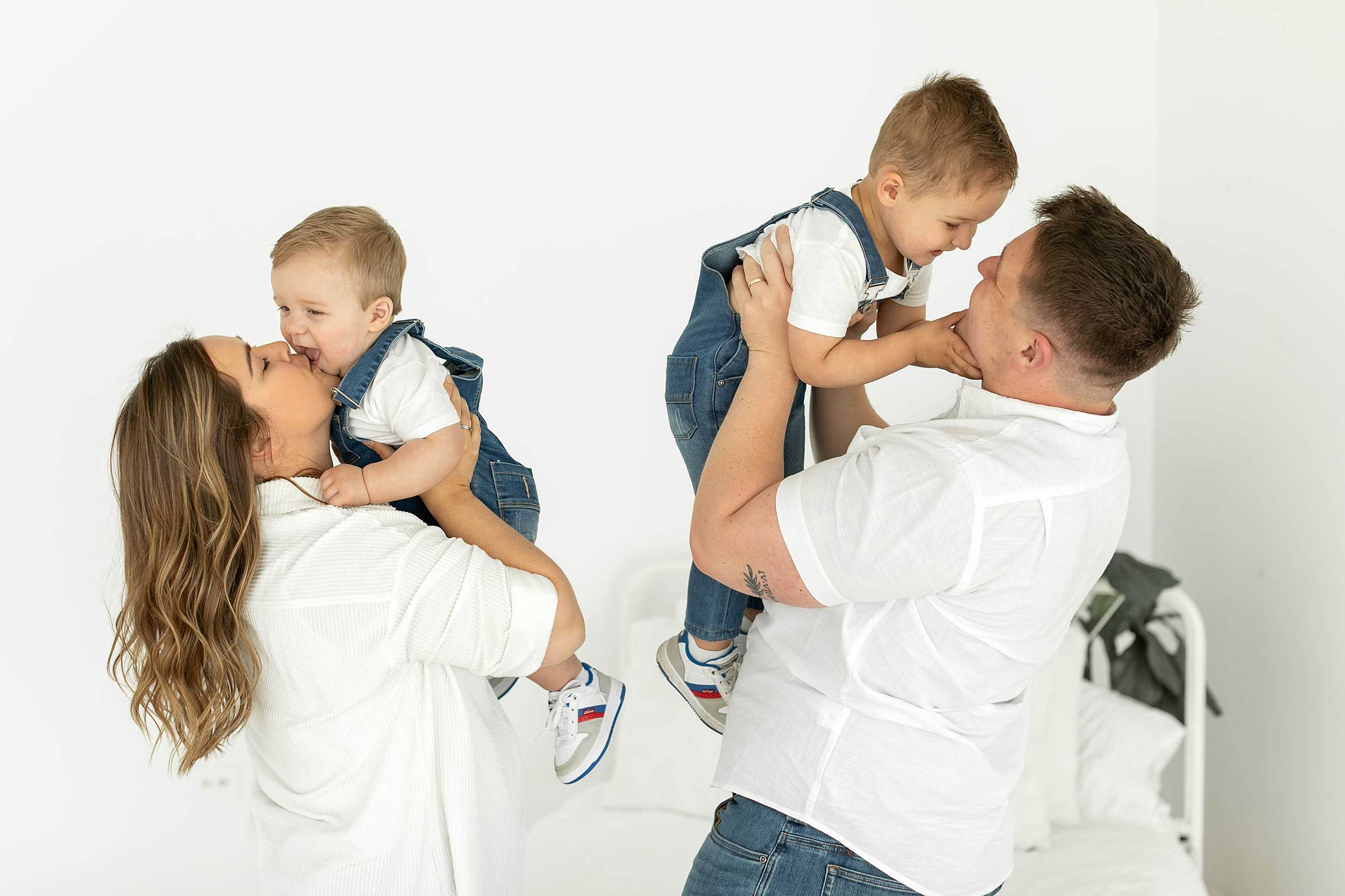 Denim studio family photos in manhattan illinois