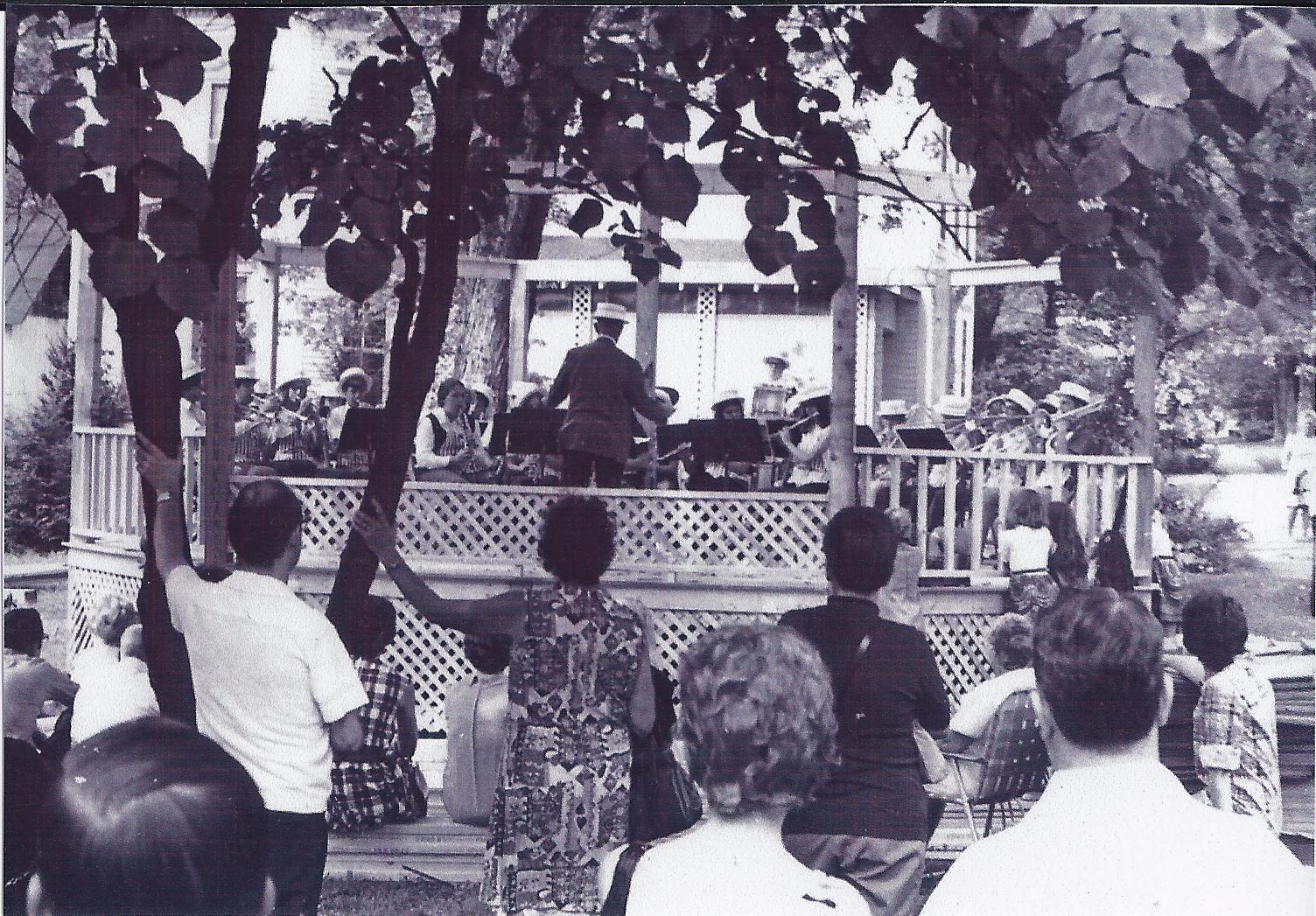 Musical Entertainment on the Village Green Circa 1970's