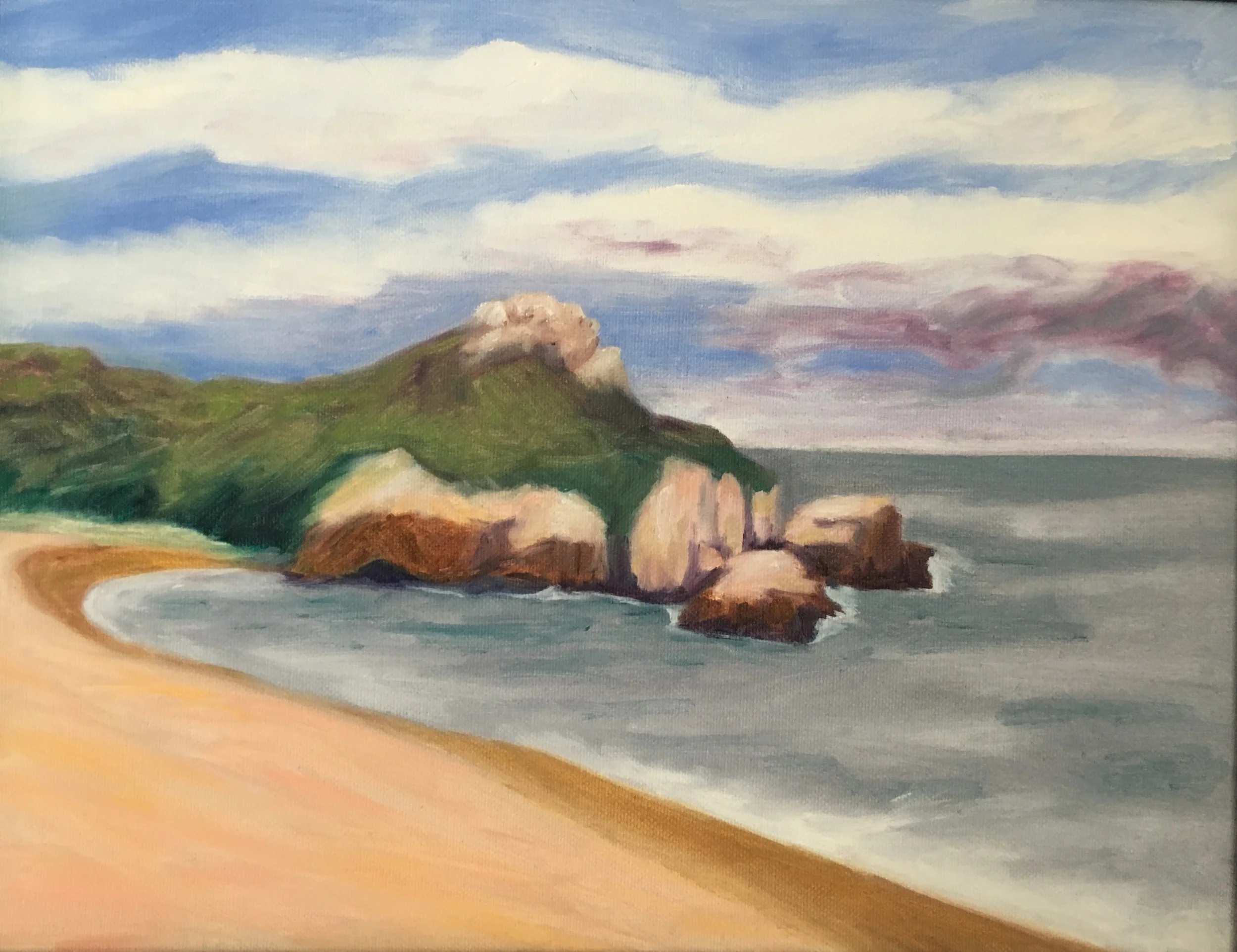 mortuary beach (11" x 14")