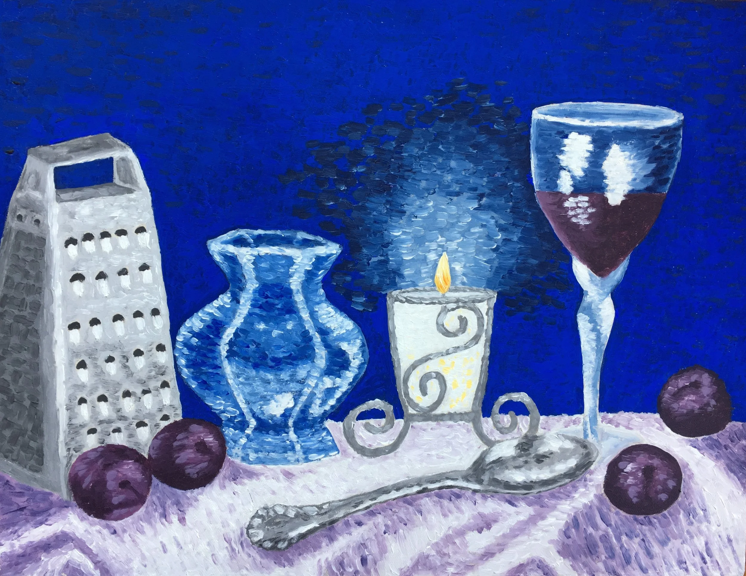 plum night (14" x 18")
