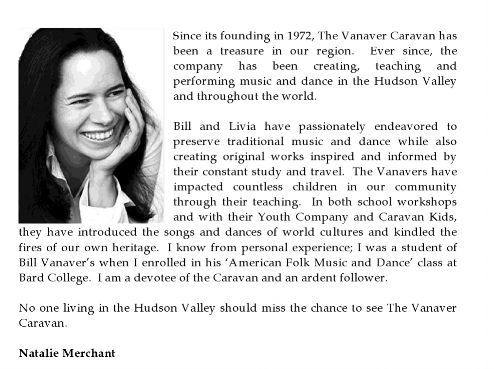 Letter from Natalie Merchant