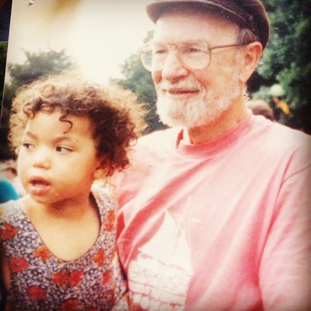 Young Moraya with grandpa Pete. 