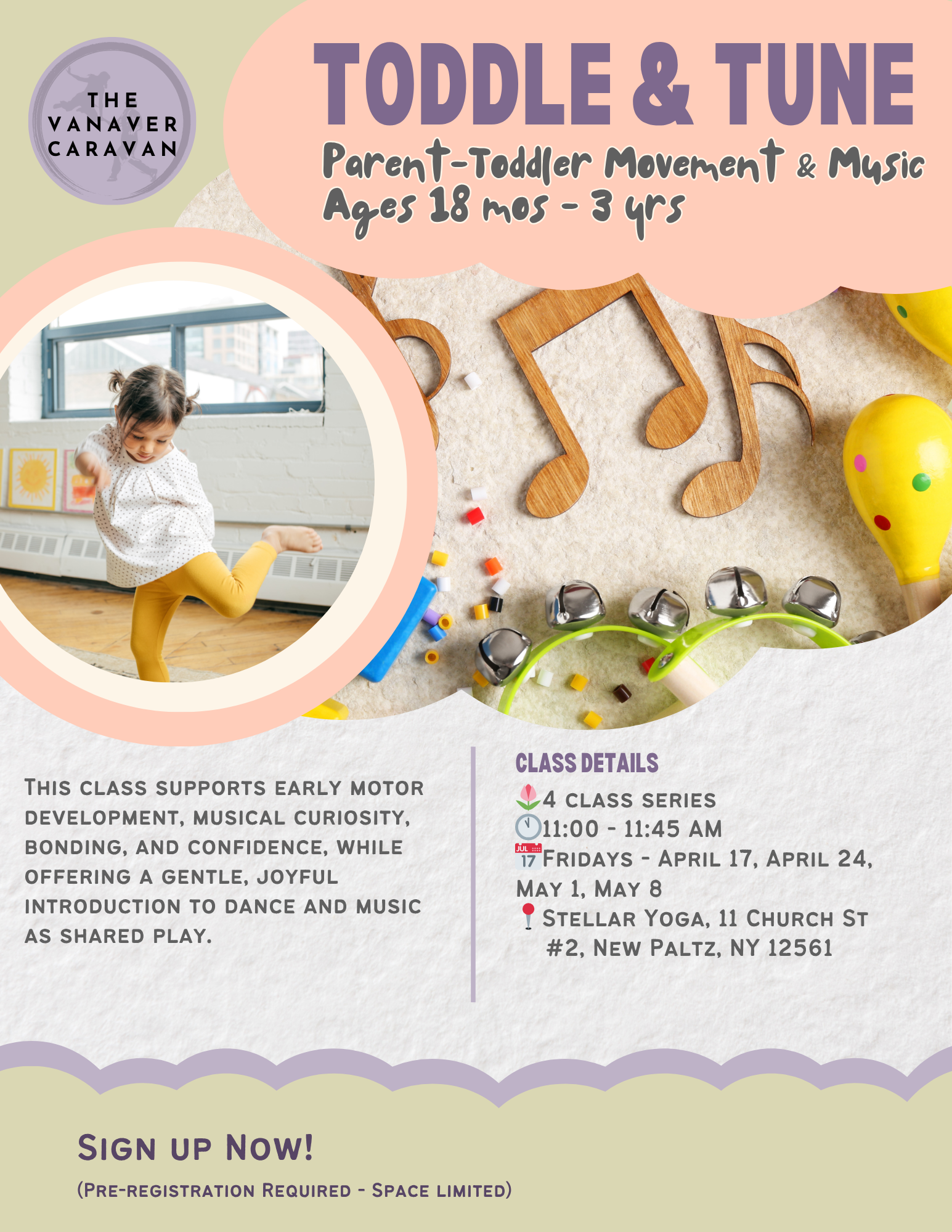 Toddle & Tune: A Toddler-Parent class (ages 18mos-3yrs)