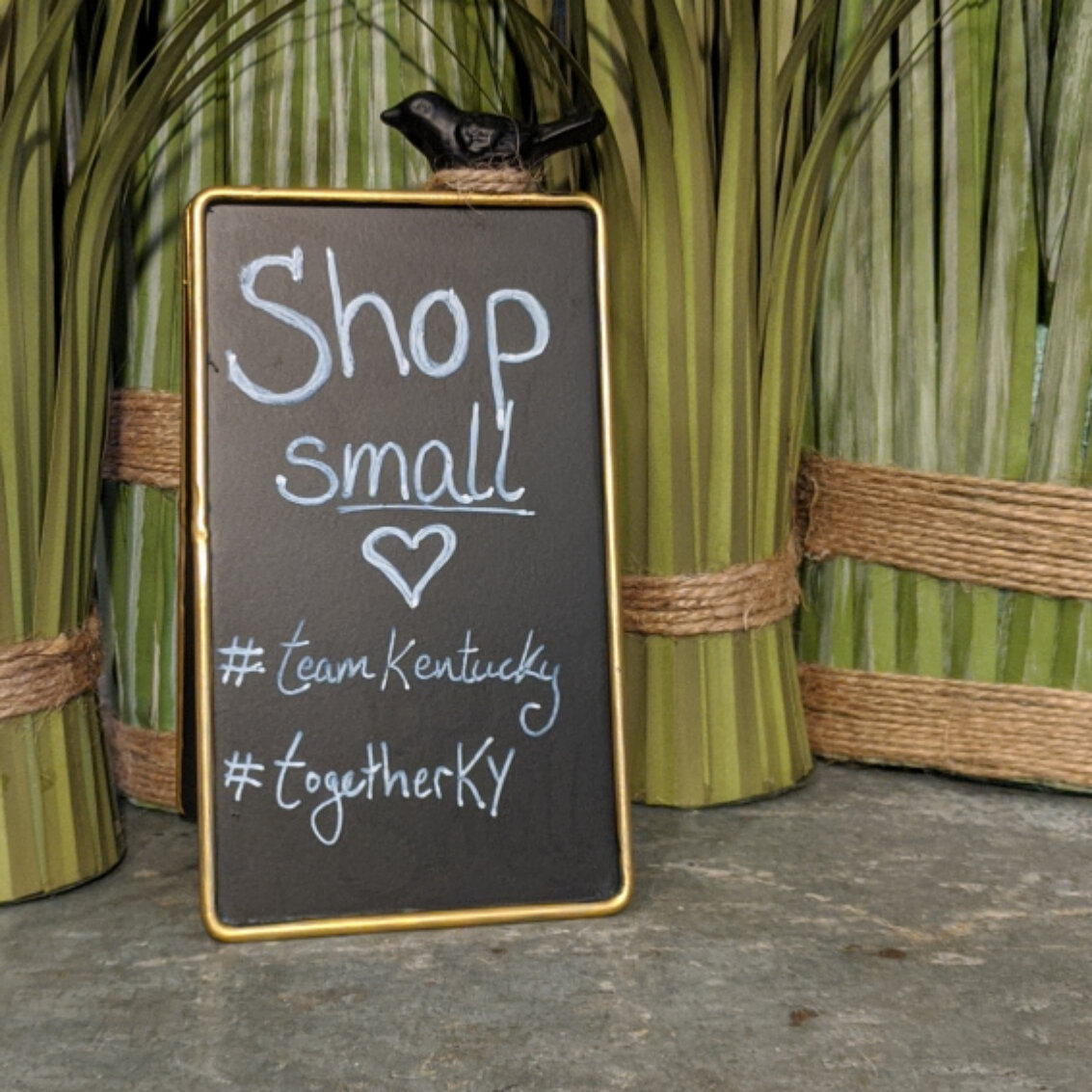 Standing Chalkboard with Bird