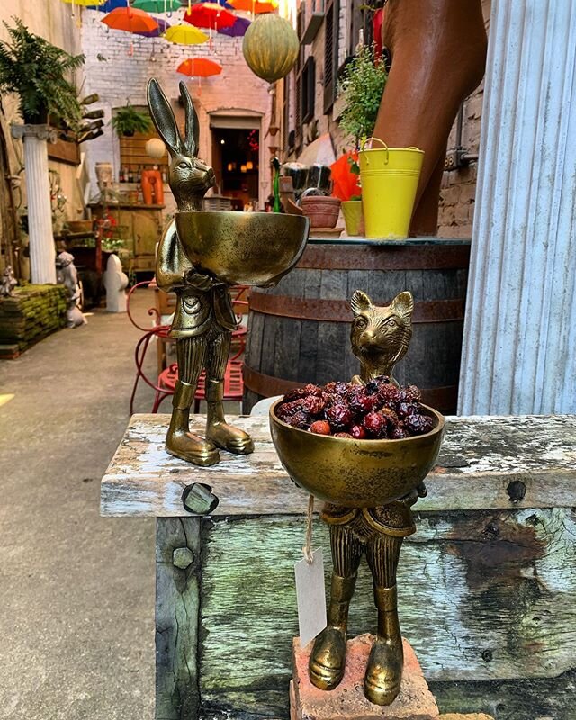 These Brass Rabbit and Fox Bowls are two of our most popular items! Use them as a place by your door to drop your keys or even a bowl to hold our signature Rose Hips to make your room smell lovely!