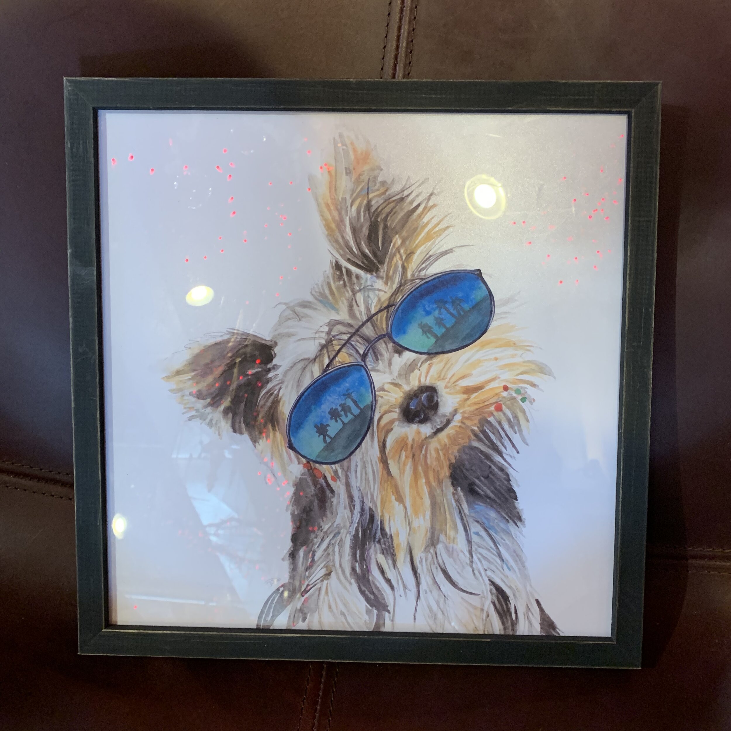 Framed Yorkie Print
