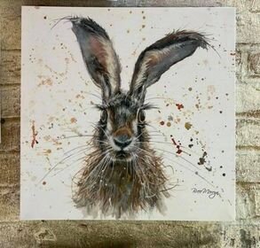 Rabbit Print on Canvas