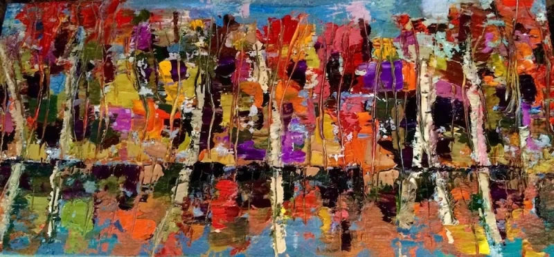 ELECTION DAY - OIL ON BOARD - 12x30 in