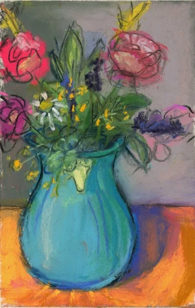 LAST ARRANGEMENT - PASTEL ON PAPER