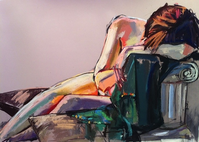RESTING - PASTEL ON PAPER