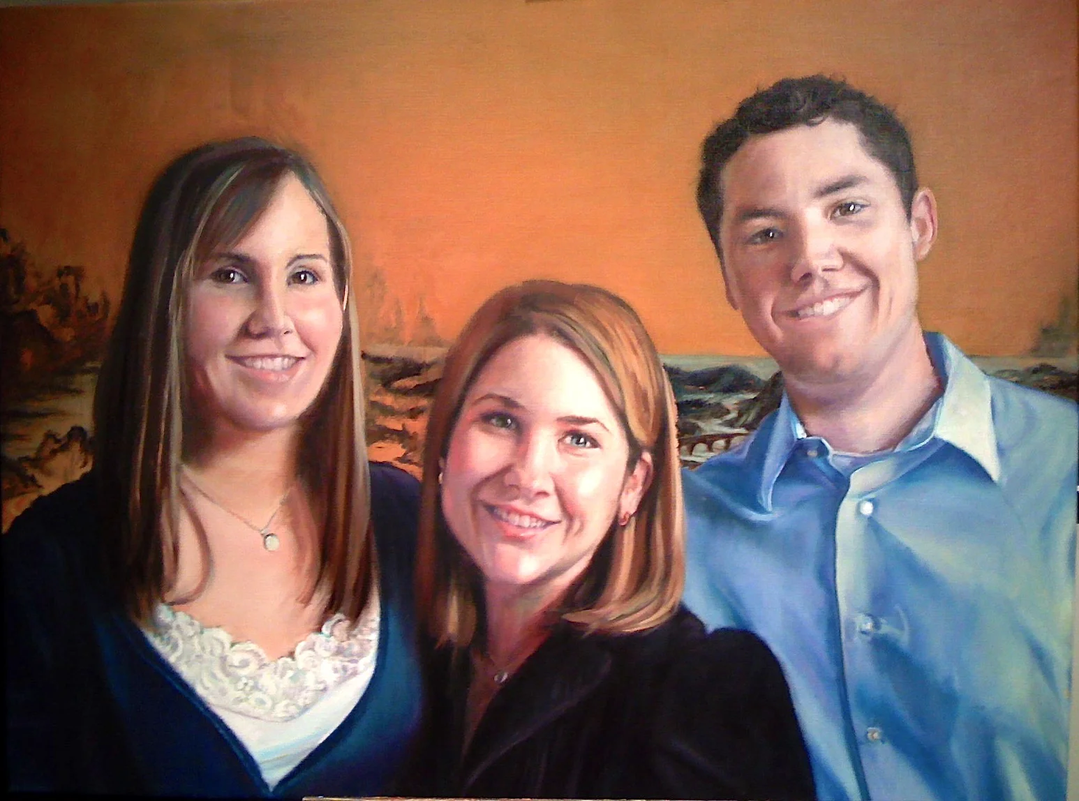 TRIER FAMILY - PASTEL ON PAPER