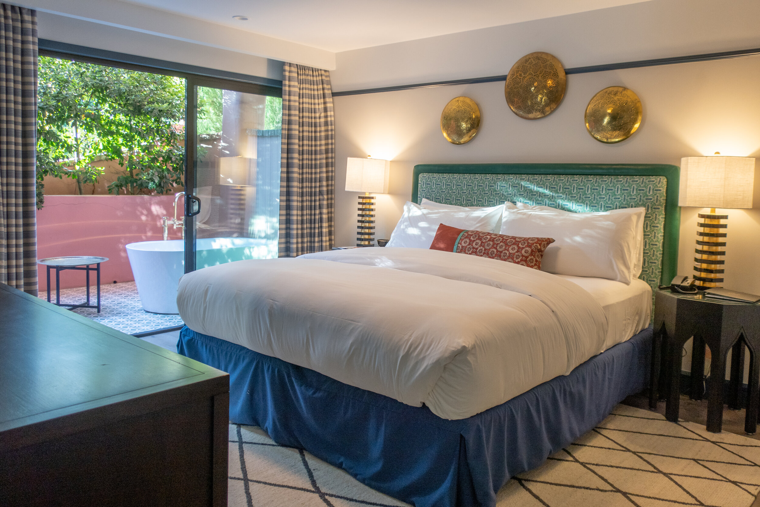  Ultra comfortable king-sized bed in the Junior Suite of Sands Hotel &amp; Spa  